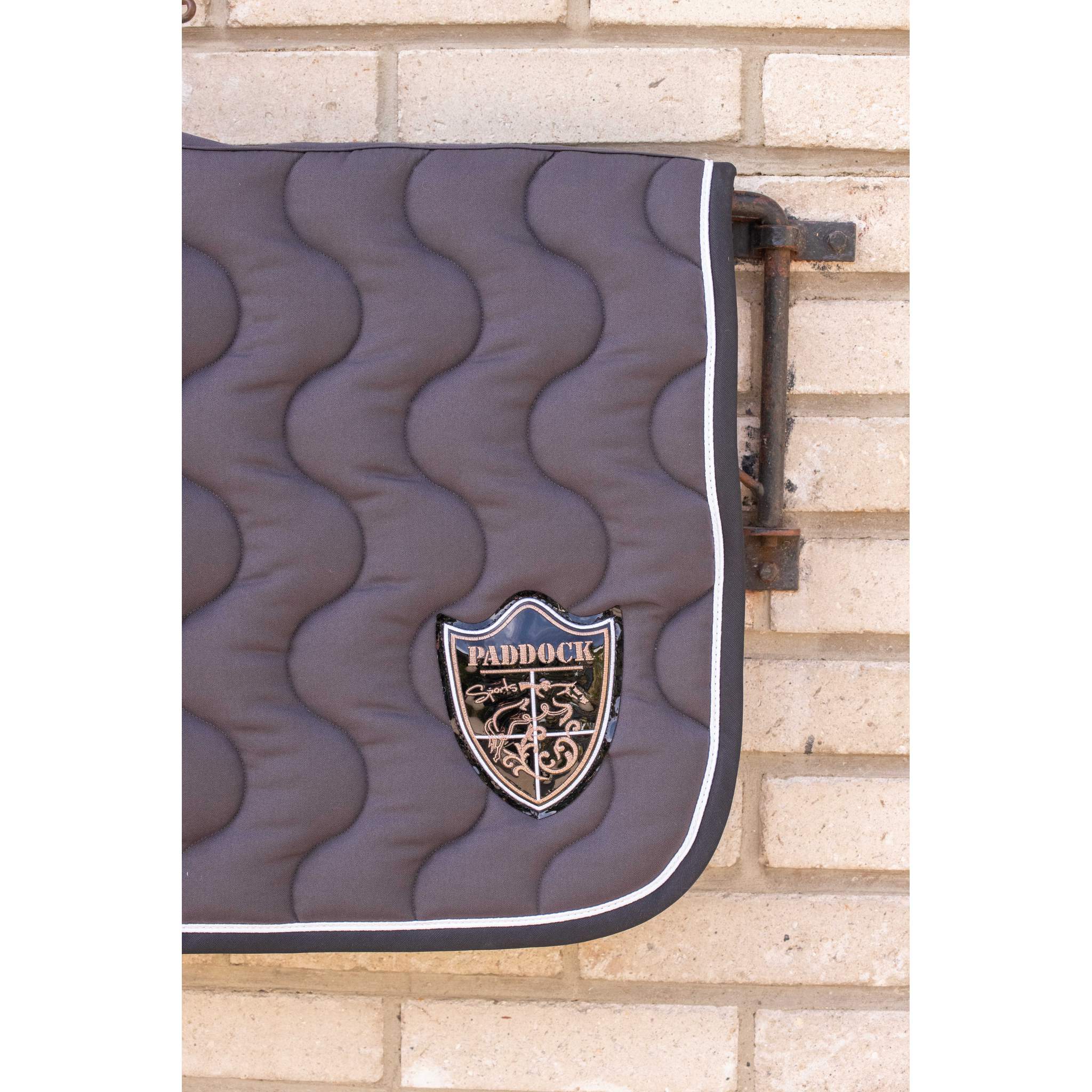 Paddock Sports Origin Saddle Pad with Crest - All-Purpose Dark grey - 204742031_ambi_3