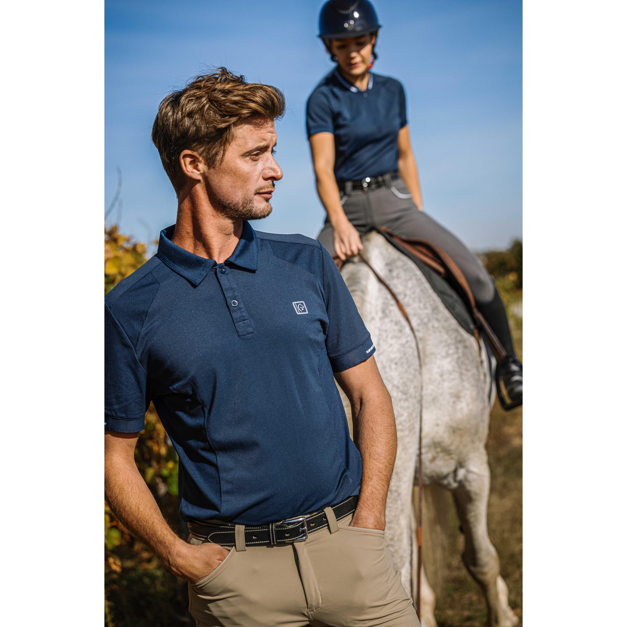 EQUITHÈME Eric Polo Shirt - Men Navy blue 962088073
