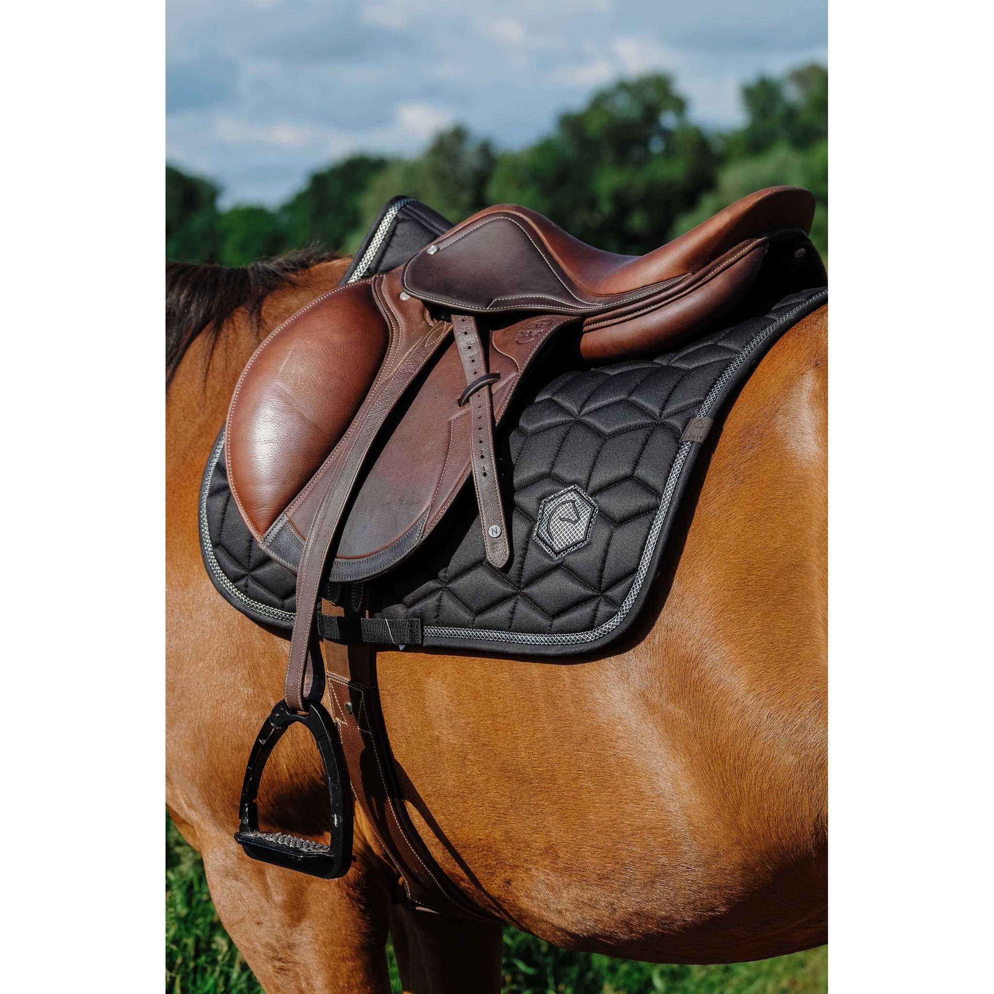 EQUITHÈME Softhex Saddle Pad - All purpose Black 204005002