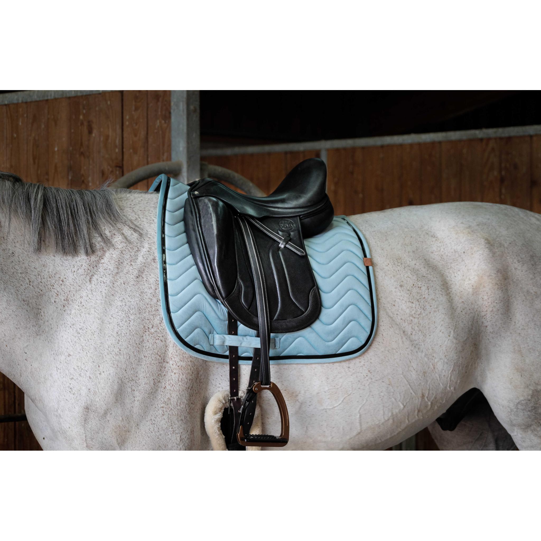 EQUITHÈME Glossy Dressage Saddle Pad Light green - 204765012_ambi_1