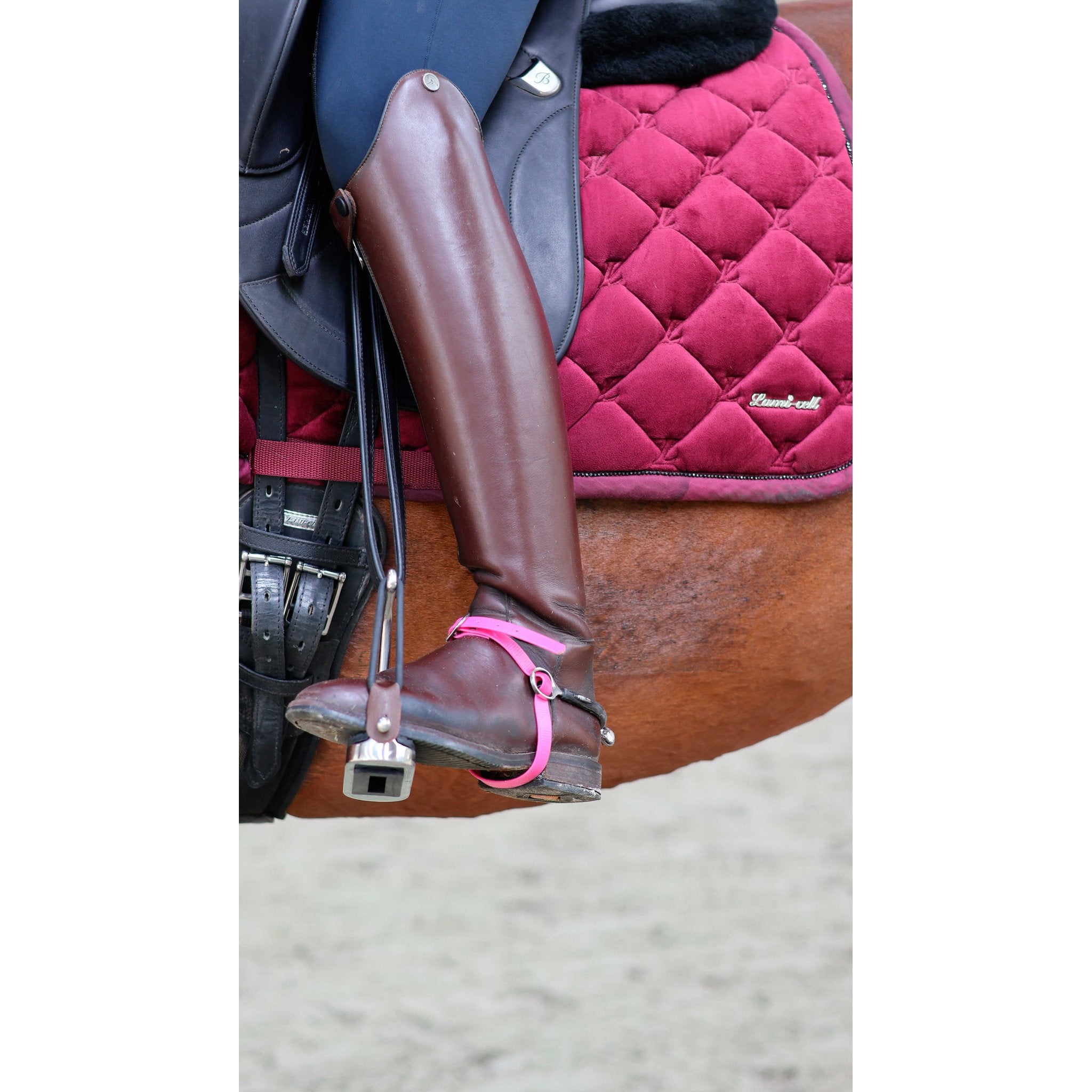 METALAB Flexicare Stirrup Leathers 45cm Pink - 922079013_ambi_2