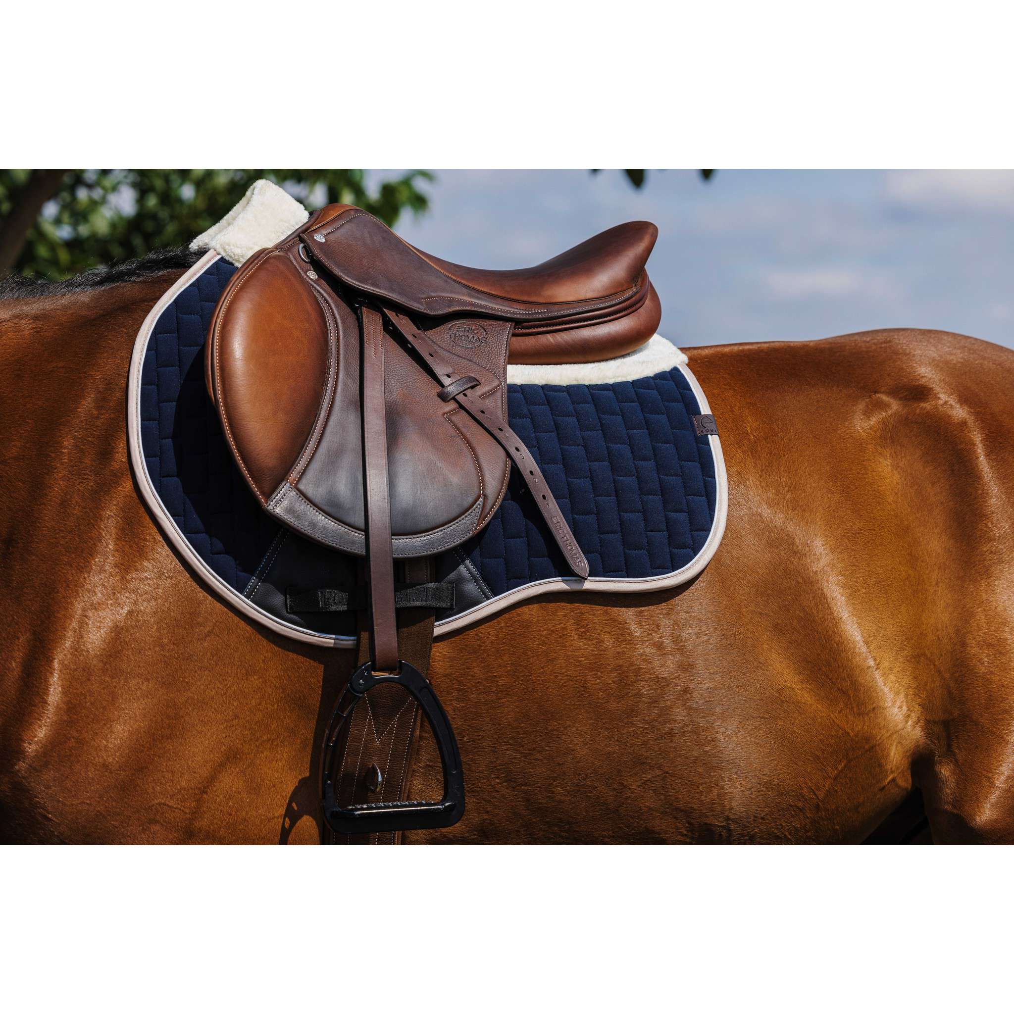 EQUITHÈME Dinard Saddle Pad - All purpose Navy blue 204007007
