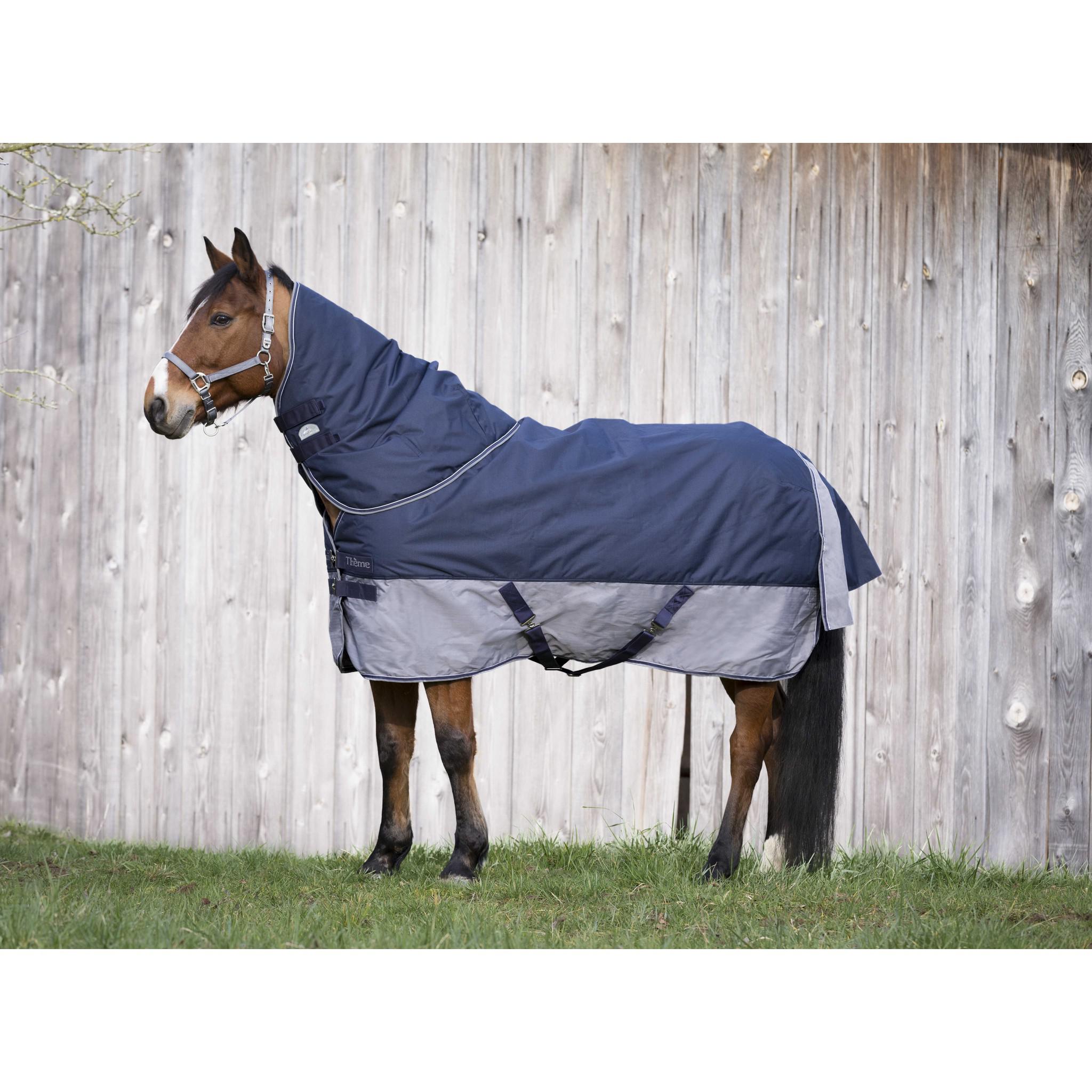 EQUITHÈME Tyrex New 600D Rug - Standard Navy blue/grey 400911763