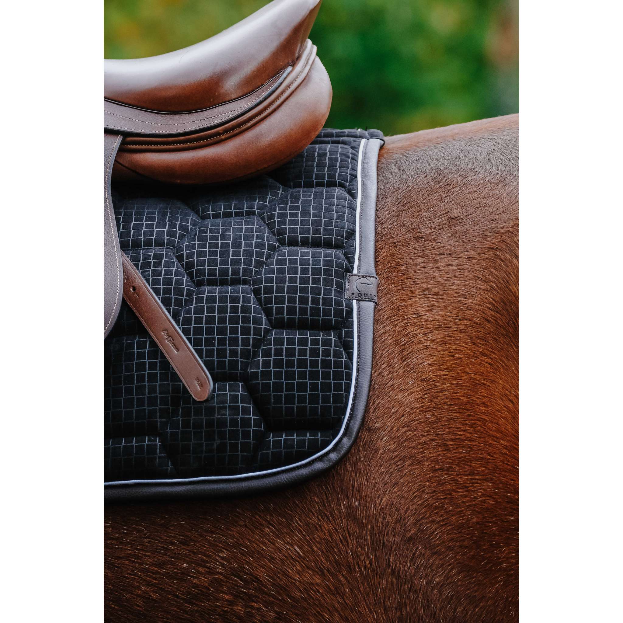 EQUITHÈME Quadri All-Purpose Saddle Pad Black - 204779002_ambi_2