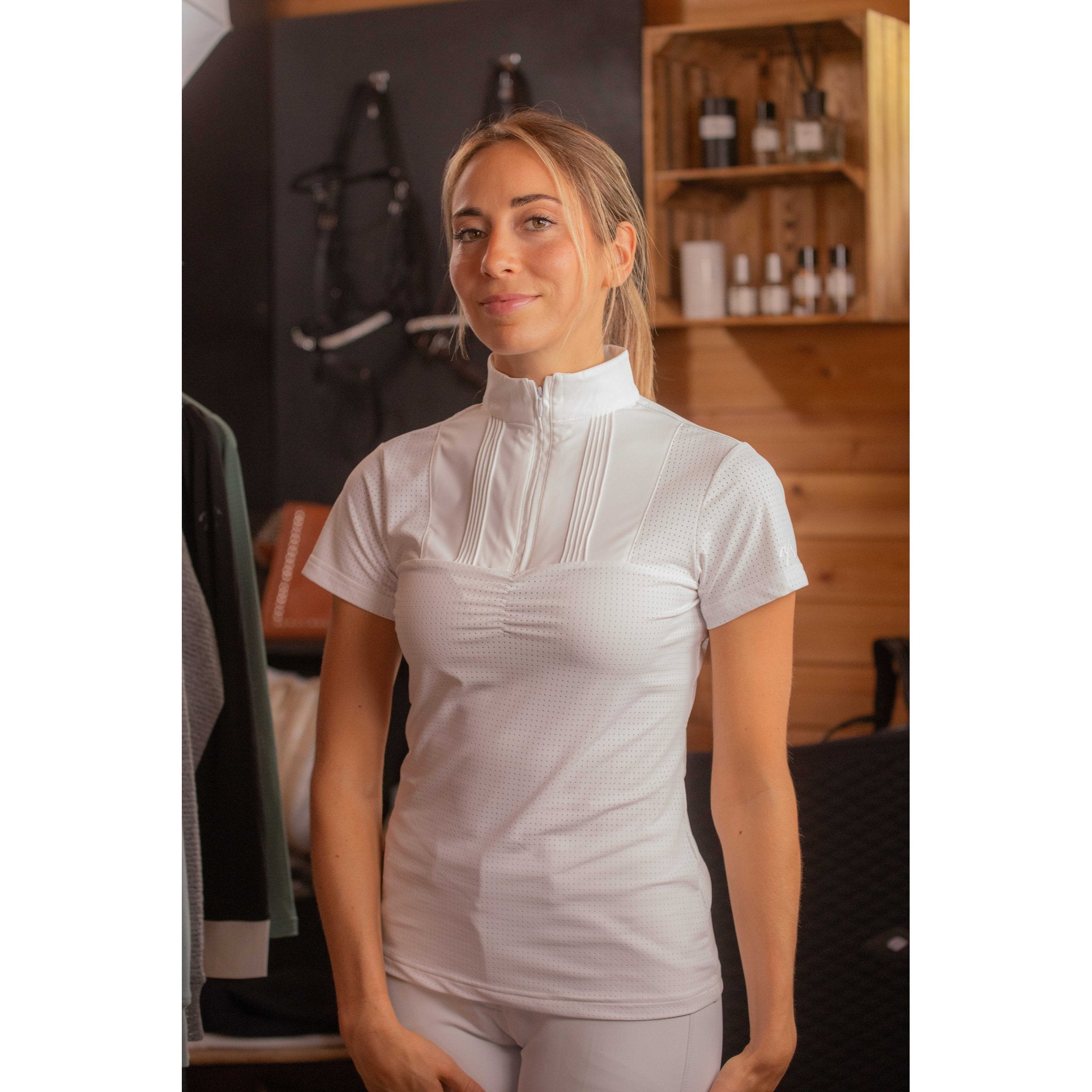 Penelope Florence Mesh Competition Polo - Women's White - 987924011_ambi_1