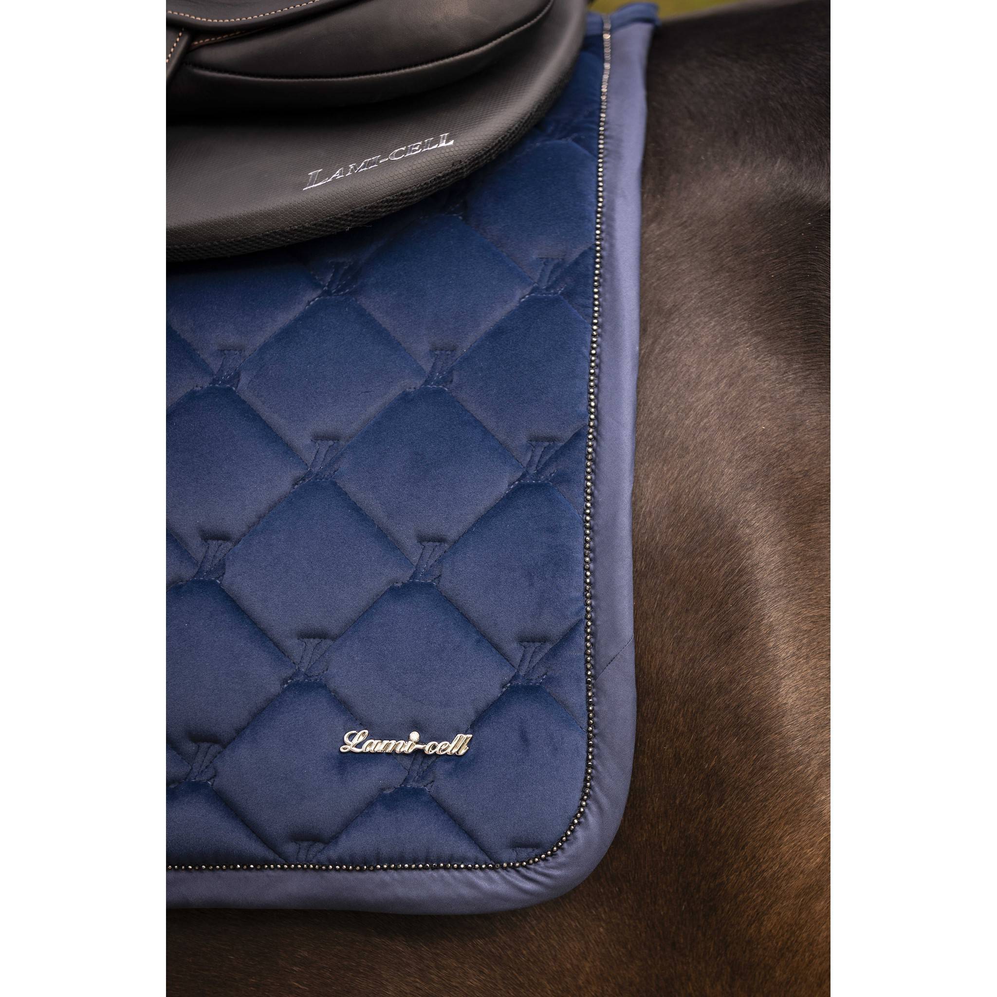 Lami-Cell Galaxy Velvet Saddle Pad - All purpose Navy blue 220033307