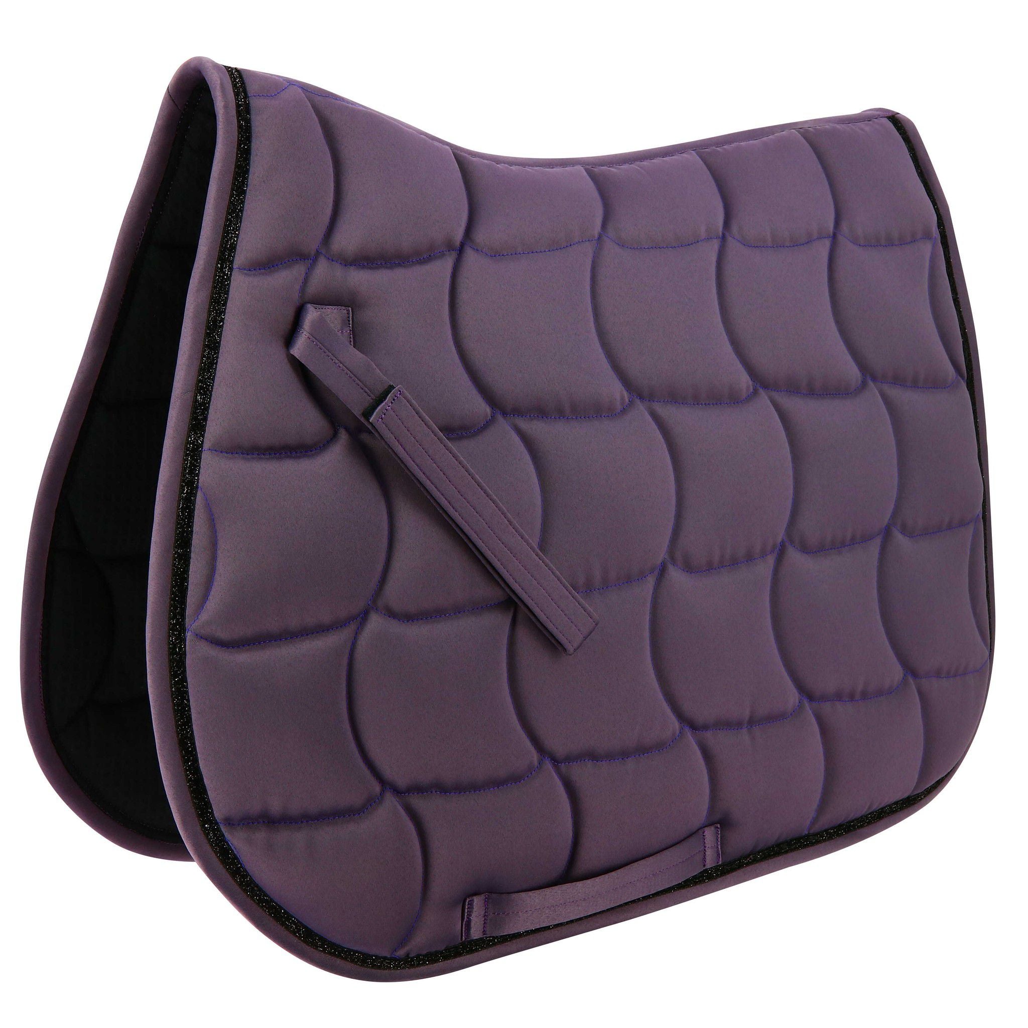 EQUITHÈME Satin Saddle pad - All purpose Plum 204432034
