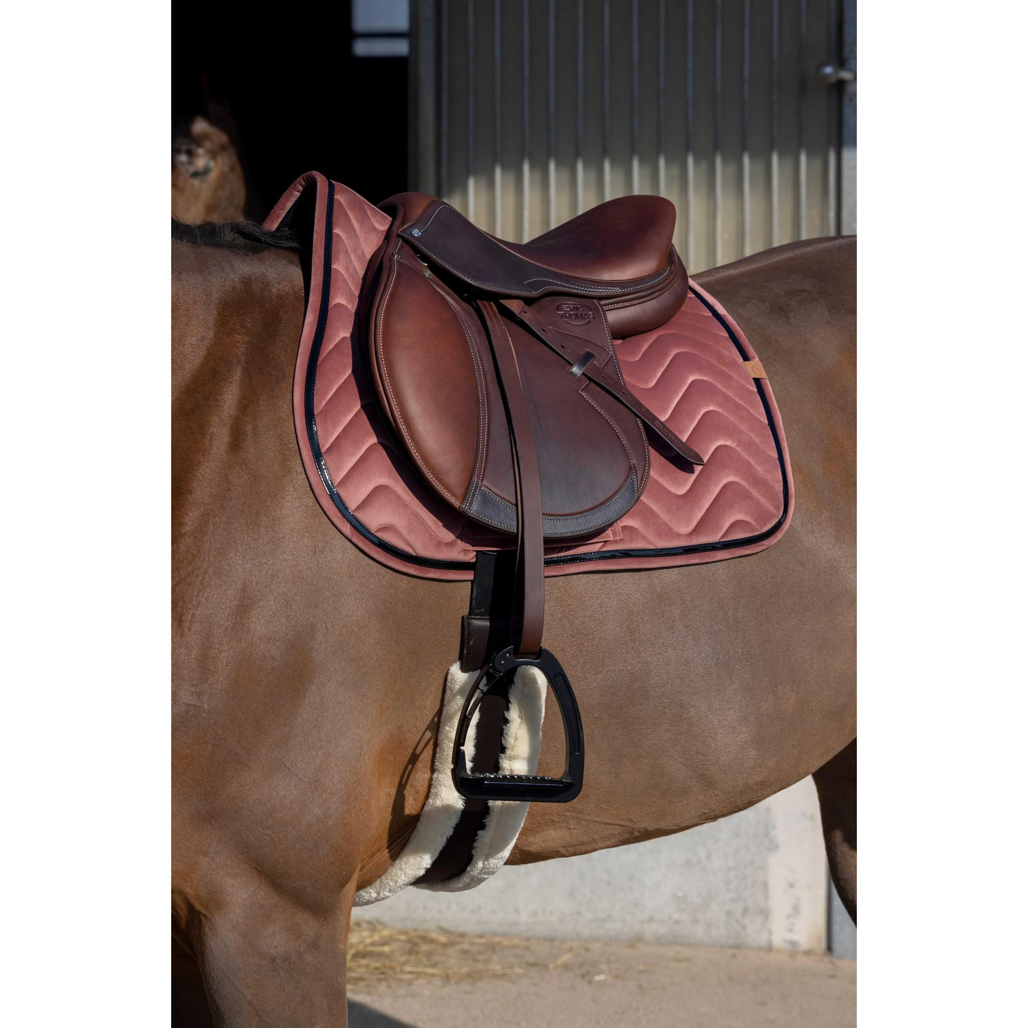 EQUITHÈME Glossy Saddle pad - All purpose Antique pink 204761013