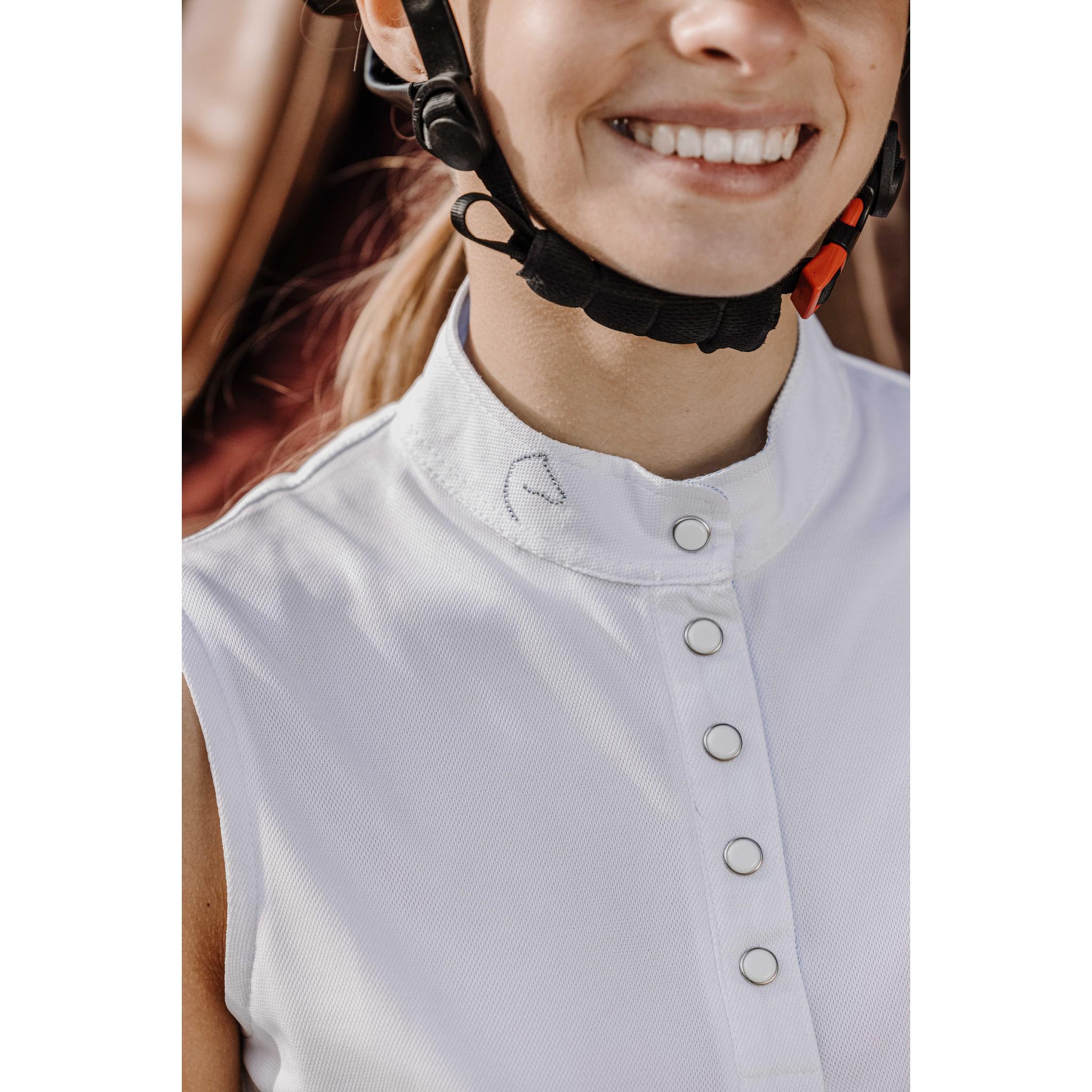 EQUITHÈME Molly Show Polo Shirt - Ladies White 962094012