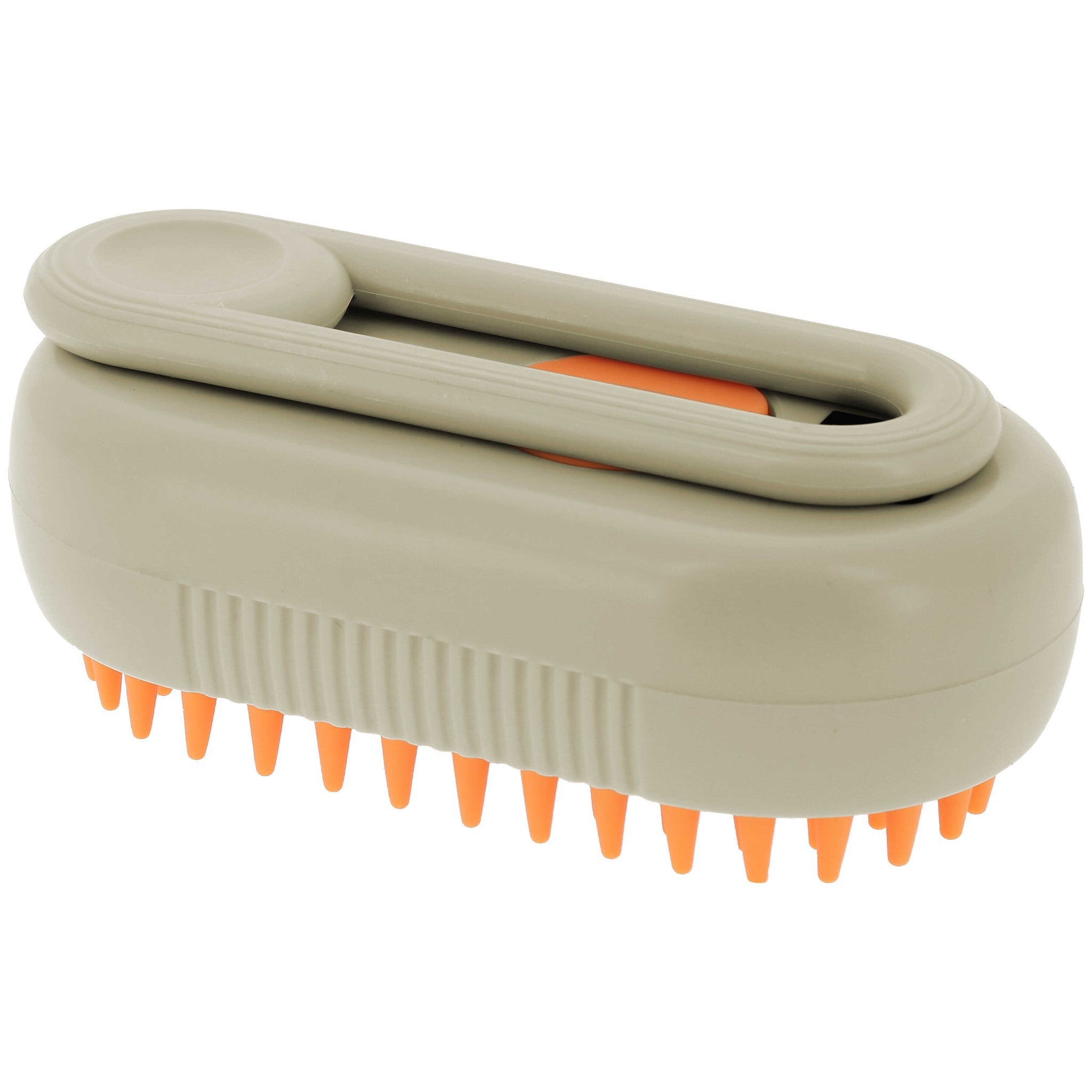 Hippo-Tonic Steam Curry Comb with Handle Taupe 700067027