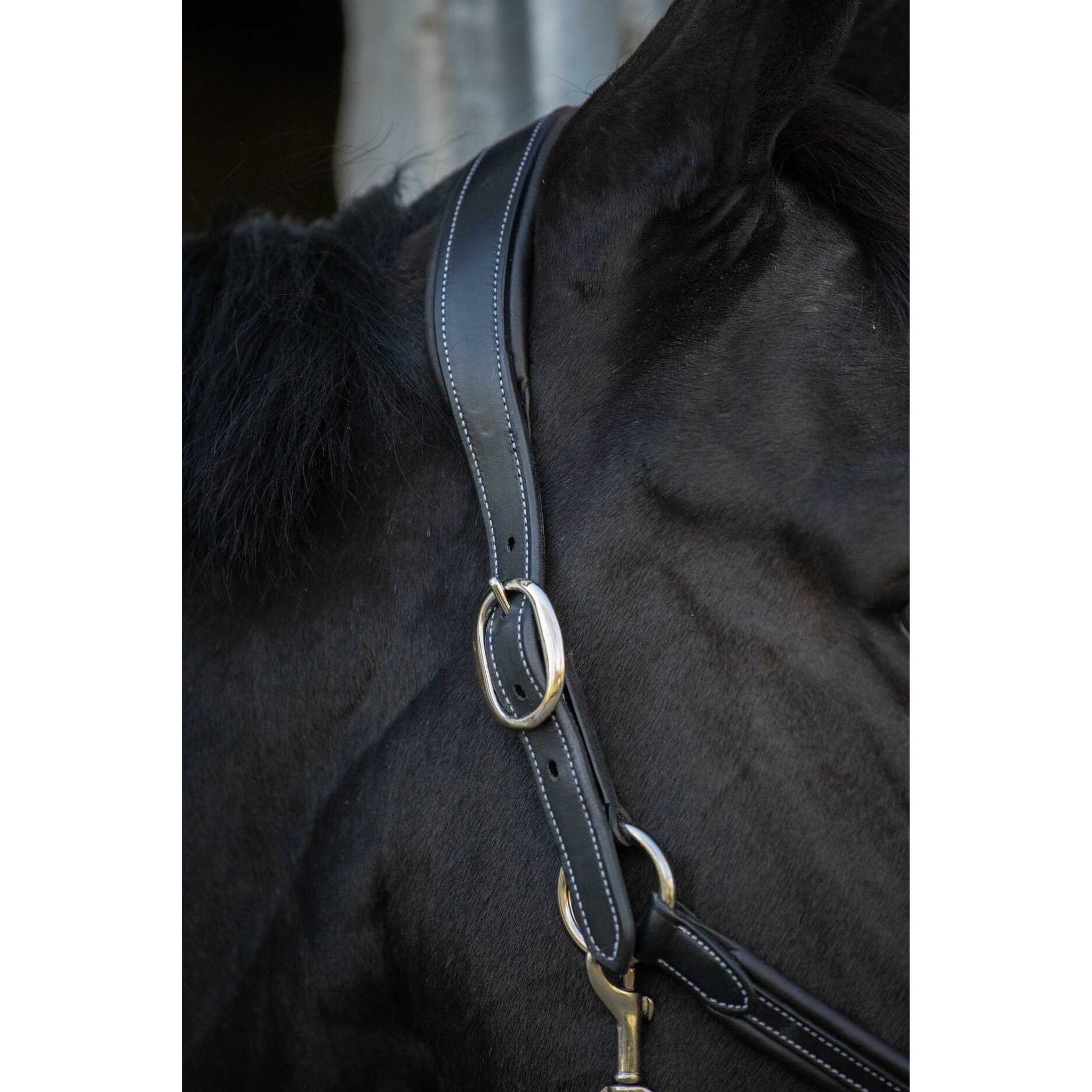 Pénélope Point Sellier Leather halter Black 510310302