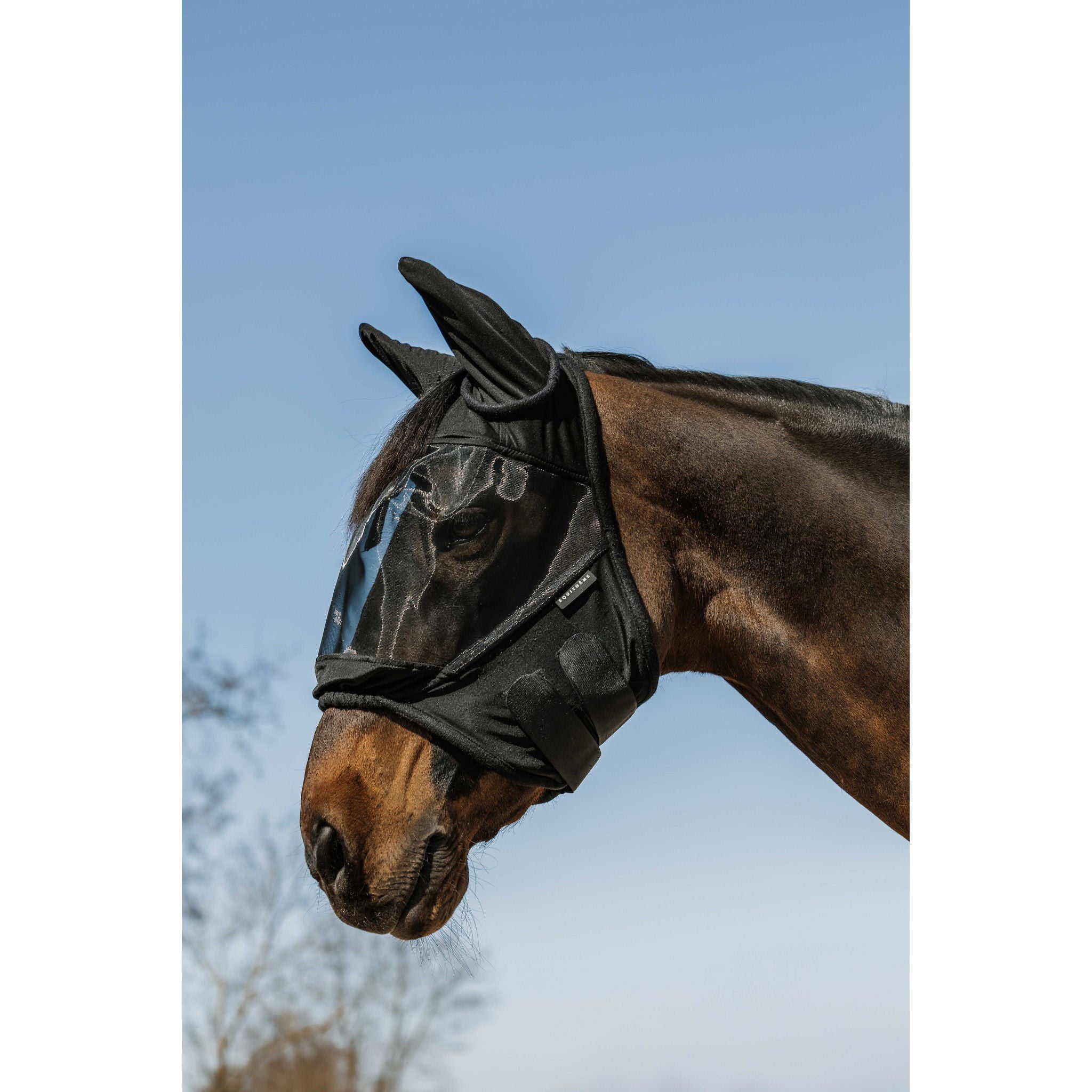 EQUITHÈME Soft UV Protection Fly Mask Black 306019003