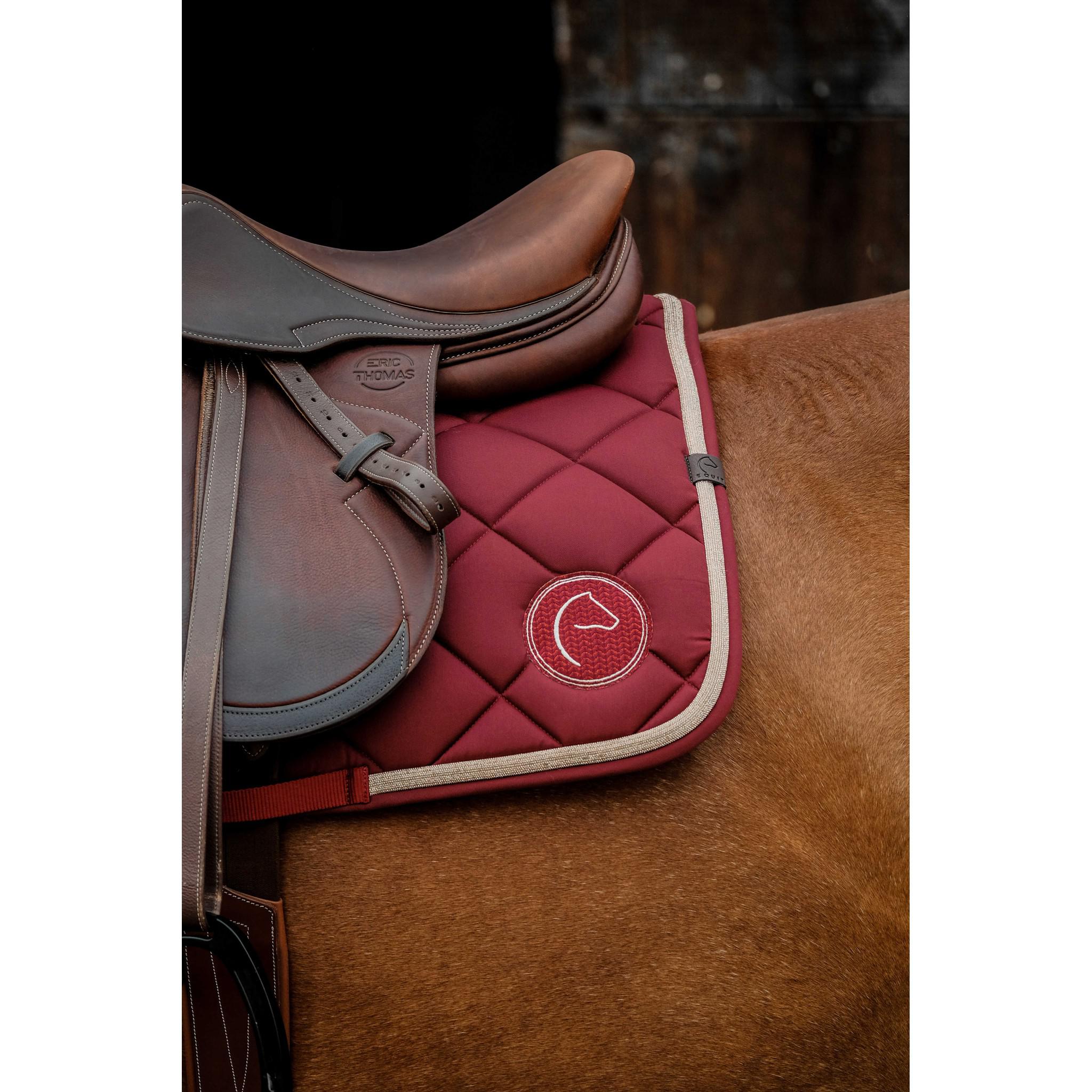 EQUITHÈME Badge 2.0 Saddle Pad - All purpose Burgundy 204783033