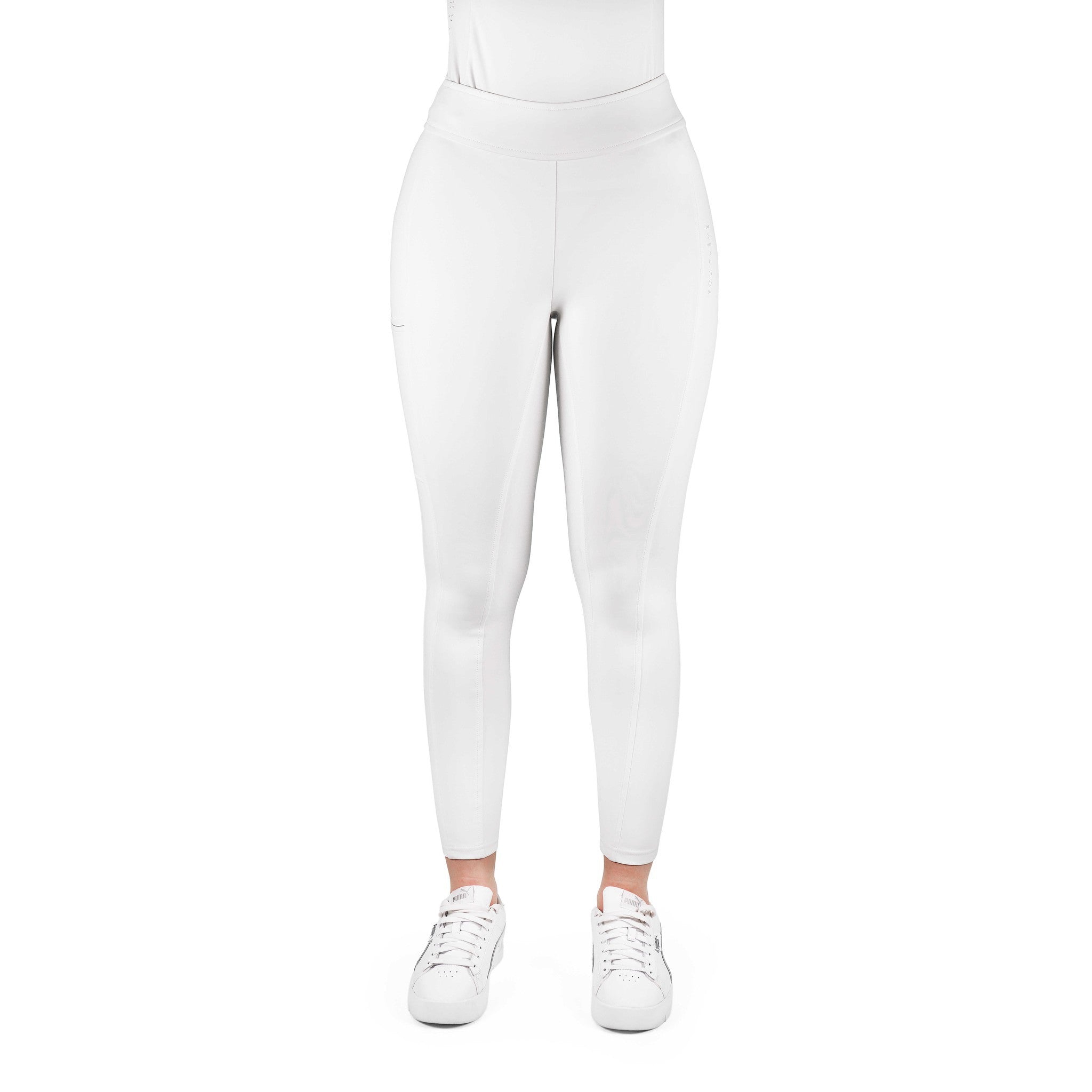 EQUITHÈME Birdy Full Seat Silicone Leggings - Ladies White 979171136