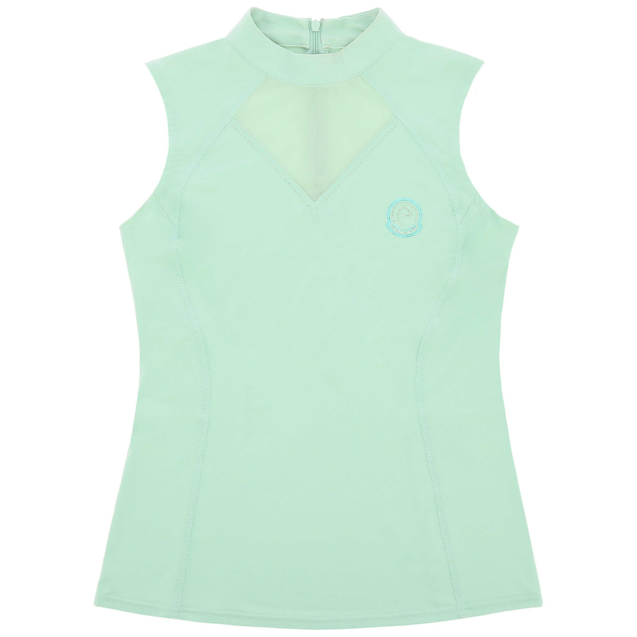 Sleeveless “Je t’aime” T-shirt EQUITHÈME – Carla Mint/green 963107182