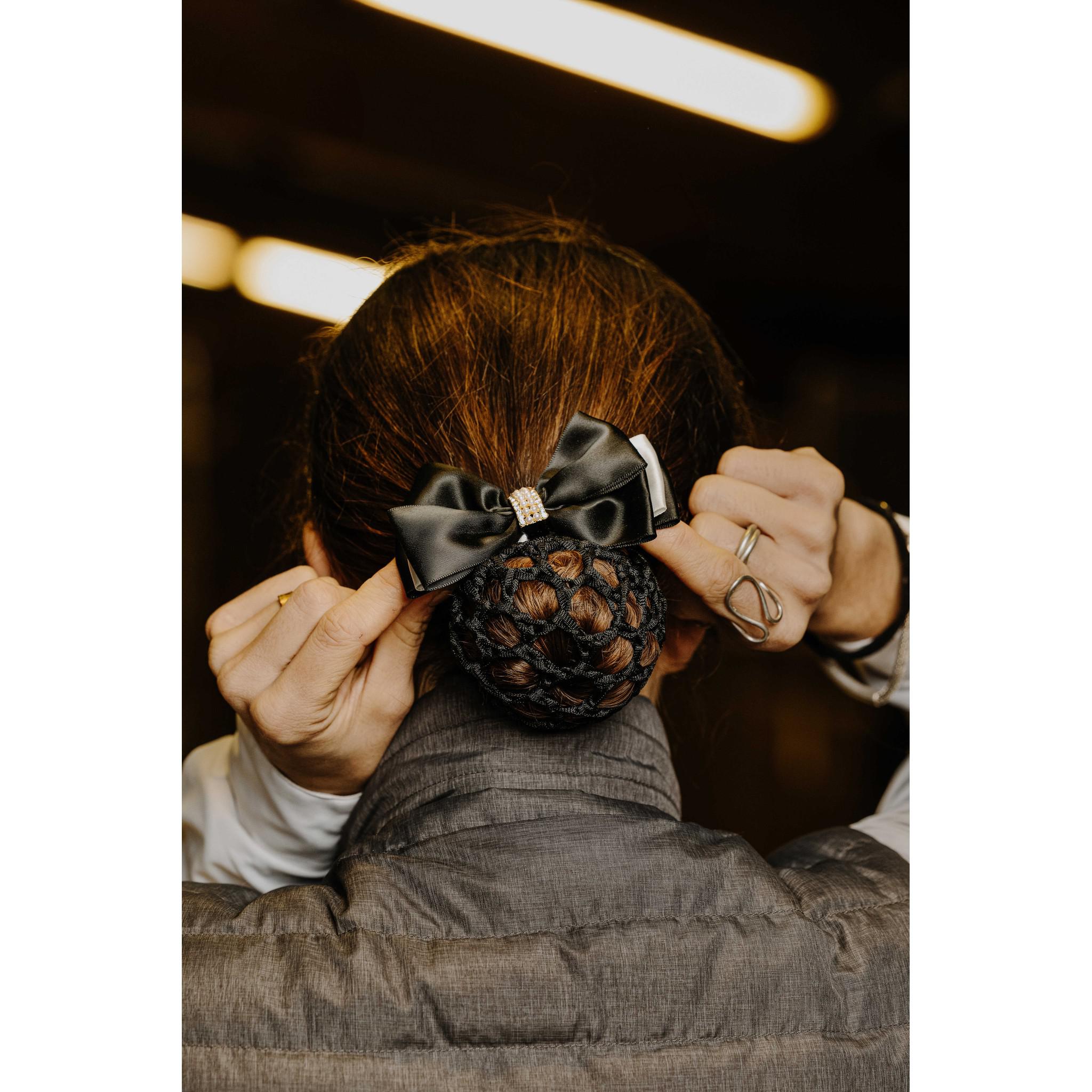 EQUITHÈME Perle Hair Net Barrette Black.white 930246201