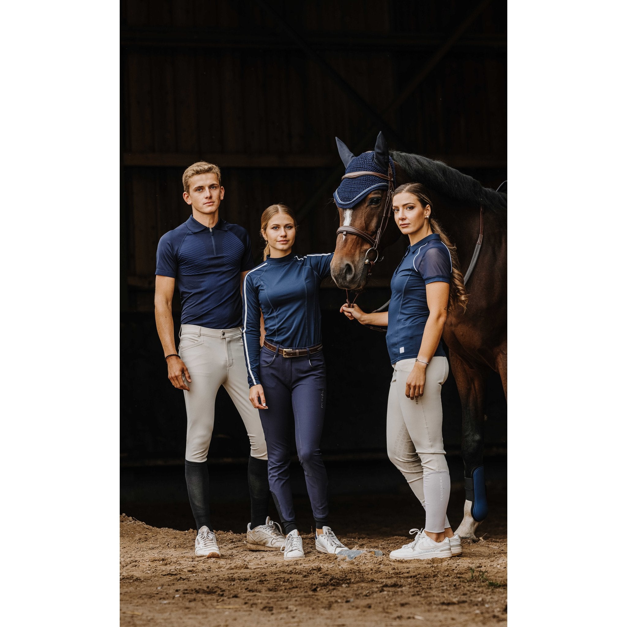 EQUITHÈME Originals Mélodie T-Shirt - Women - Navy blue - 963075071_ambi_12