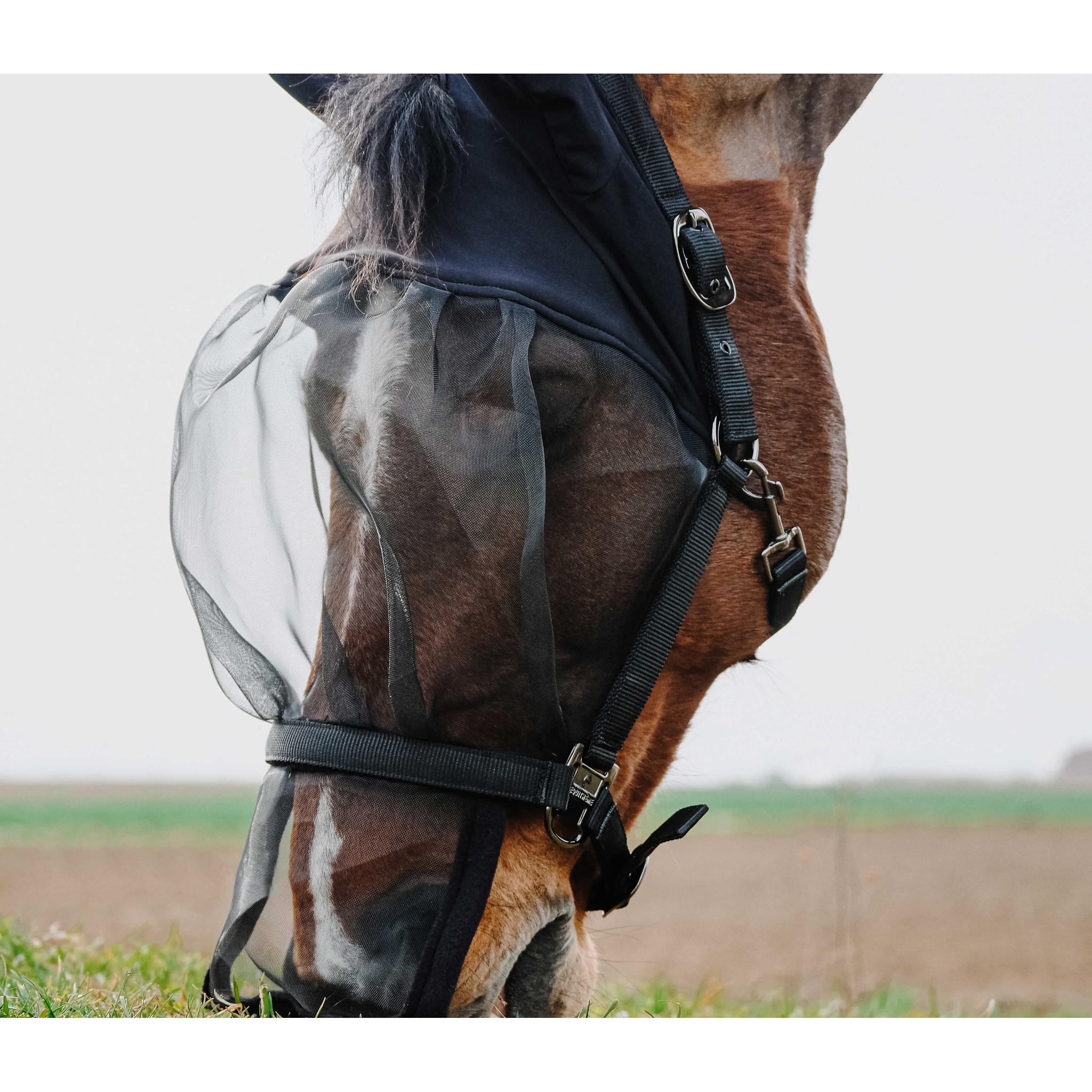 EQUITHÈME Halter + fly mask anti-UV protection Black 510061003