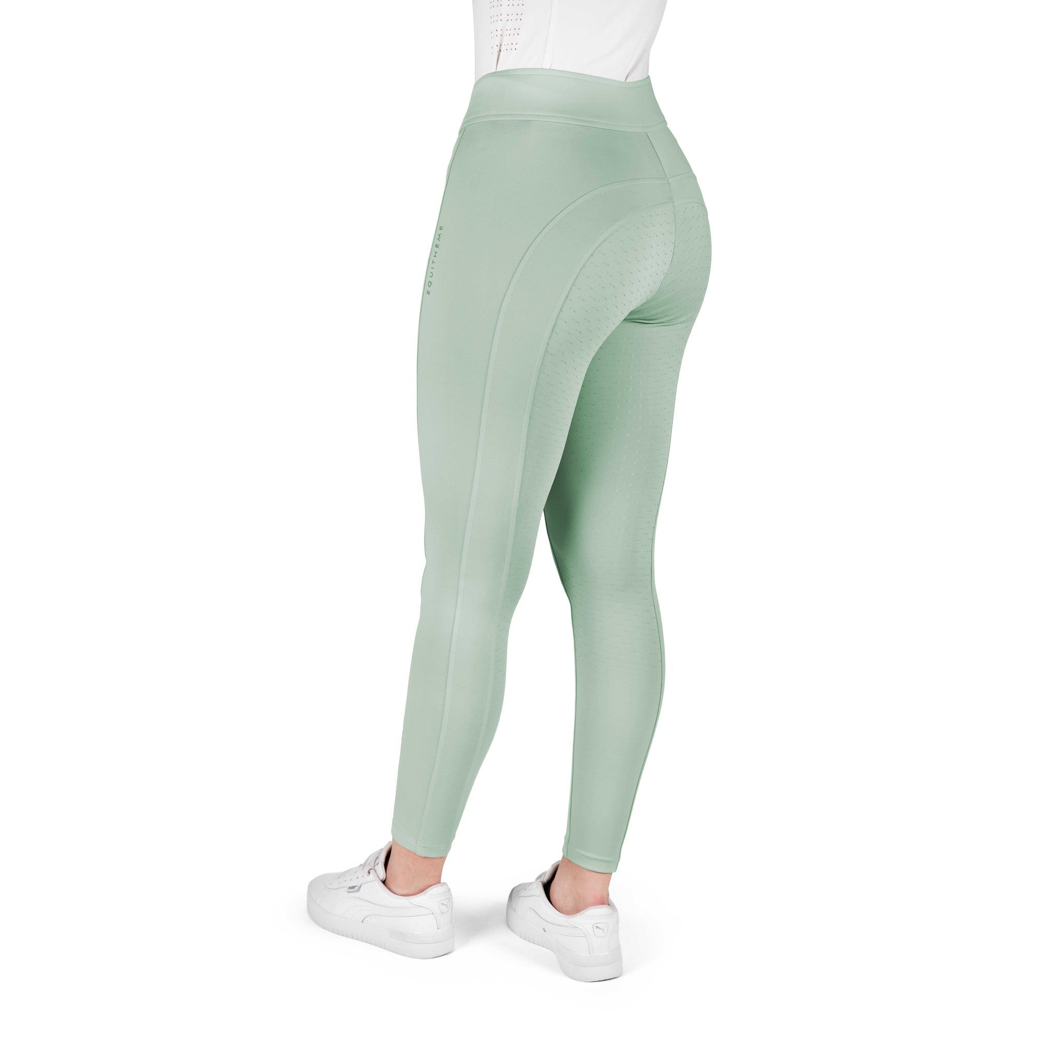 EQUITHÈME Birdy Full Seat Silicone Leggings - Ladies Light green 979171836
