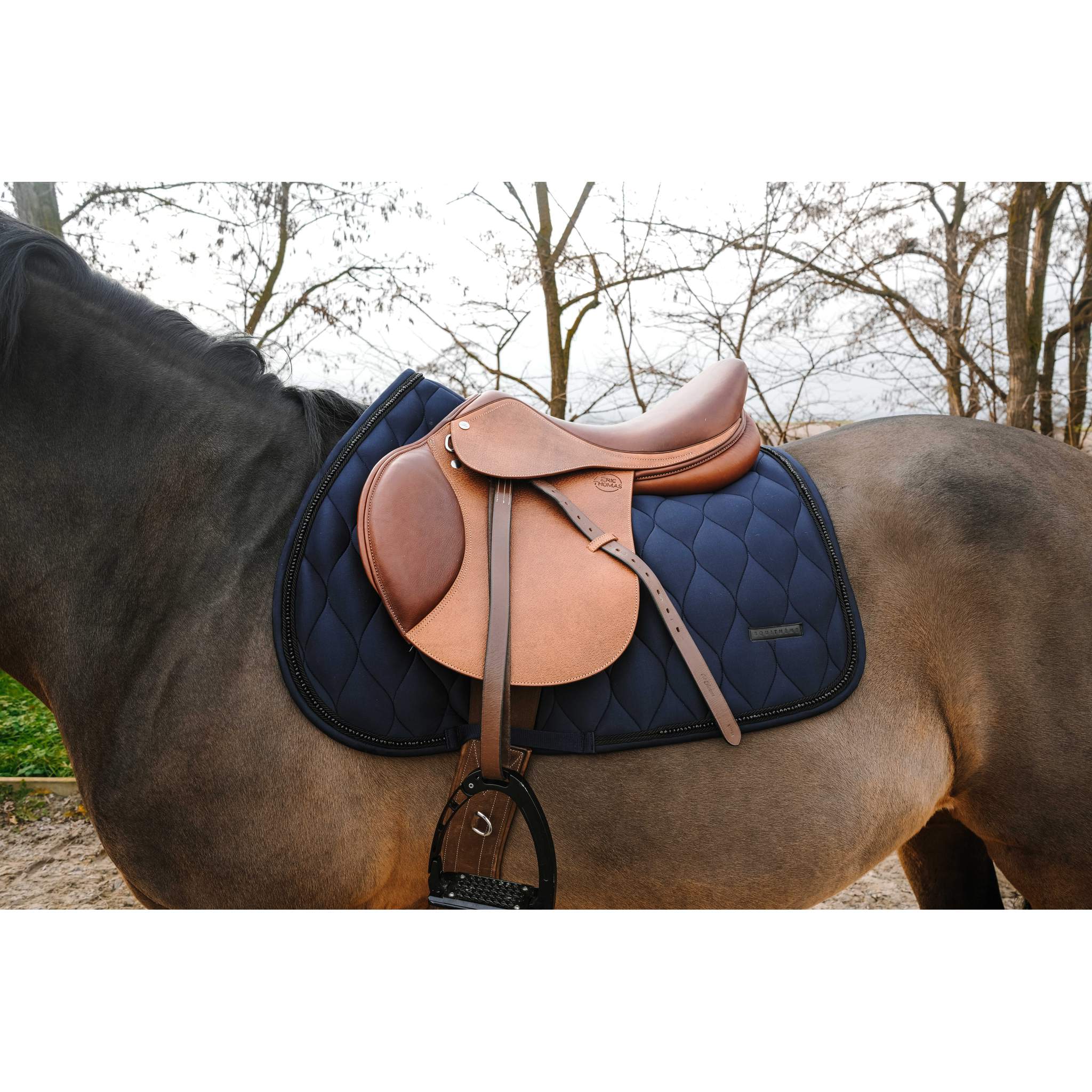EQUITHÈME Pearl All-Purpose Saddle Pad Navy blue - 204023007_ambi_2