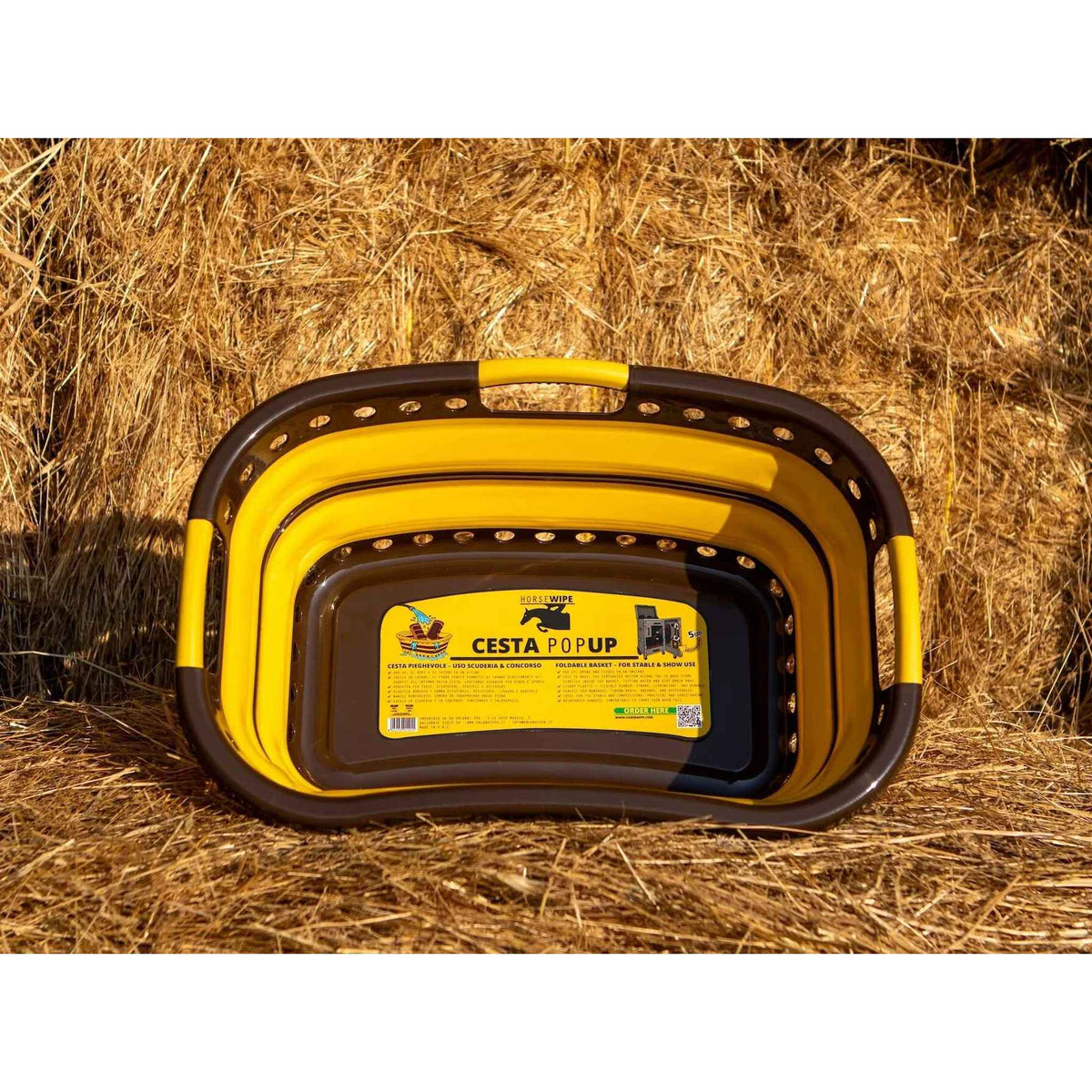 HorseWipe Pop-Up Collapsible Basket - Yellow - 704101000_ambi_1