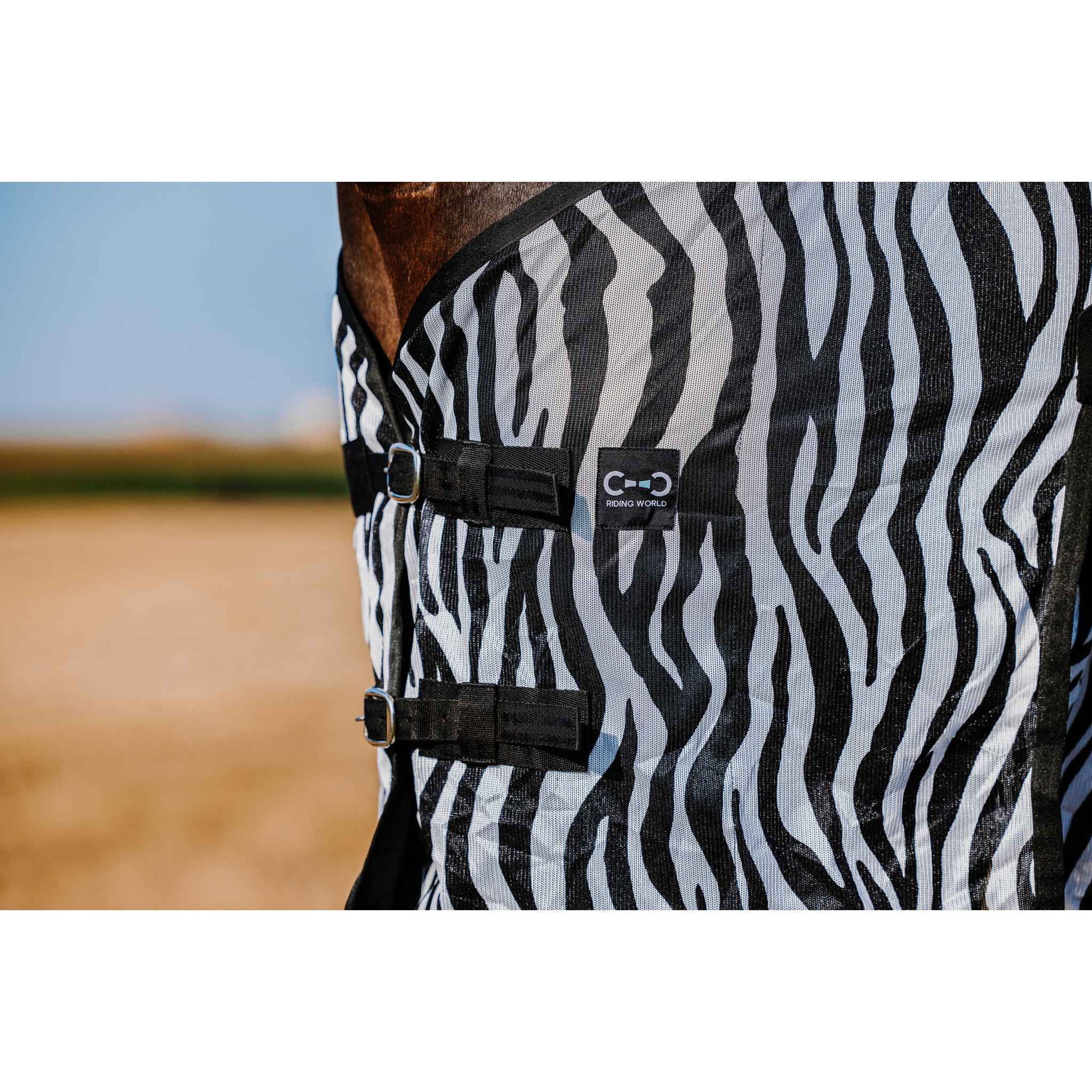 Riding World Belly Mesh Sheet - Standard Zebra 400725063