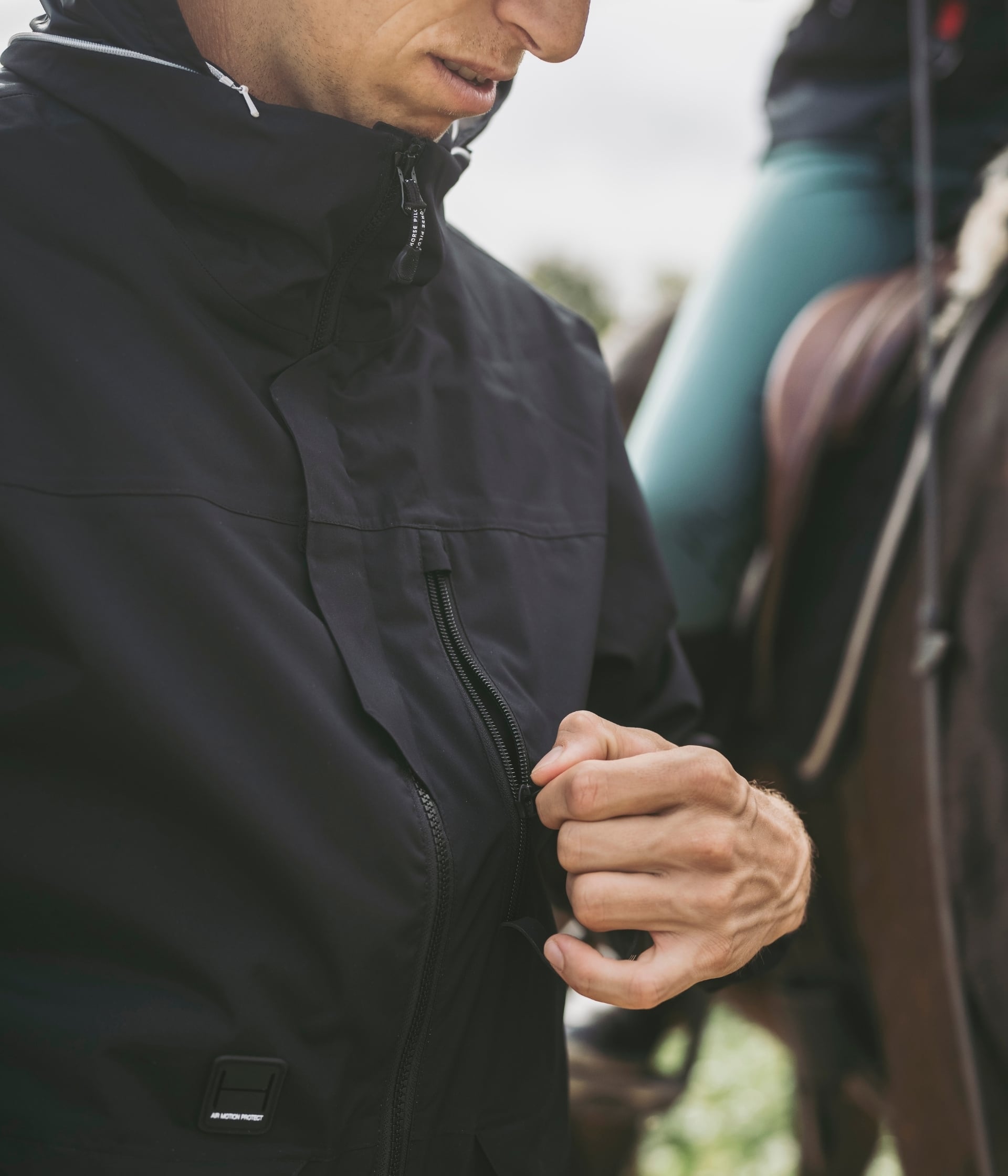 Horse Pilot Bombers Airbag Compatible Men - Black