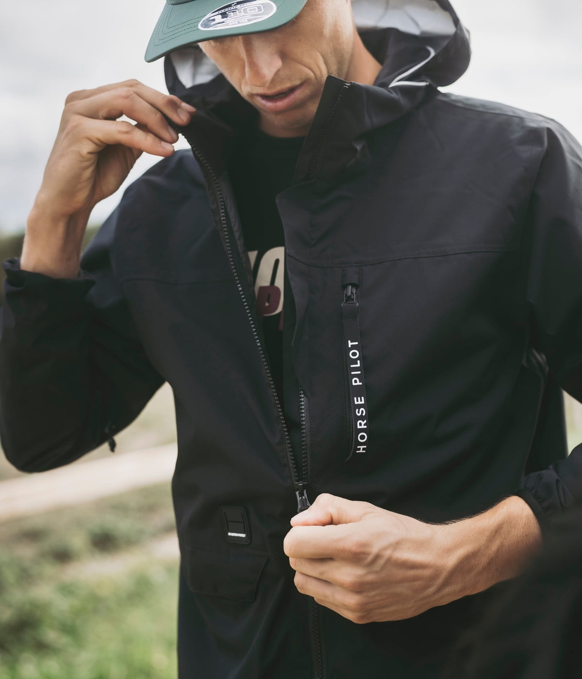 Horse Pilot Bombers Airbag Compatible Men - Black