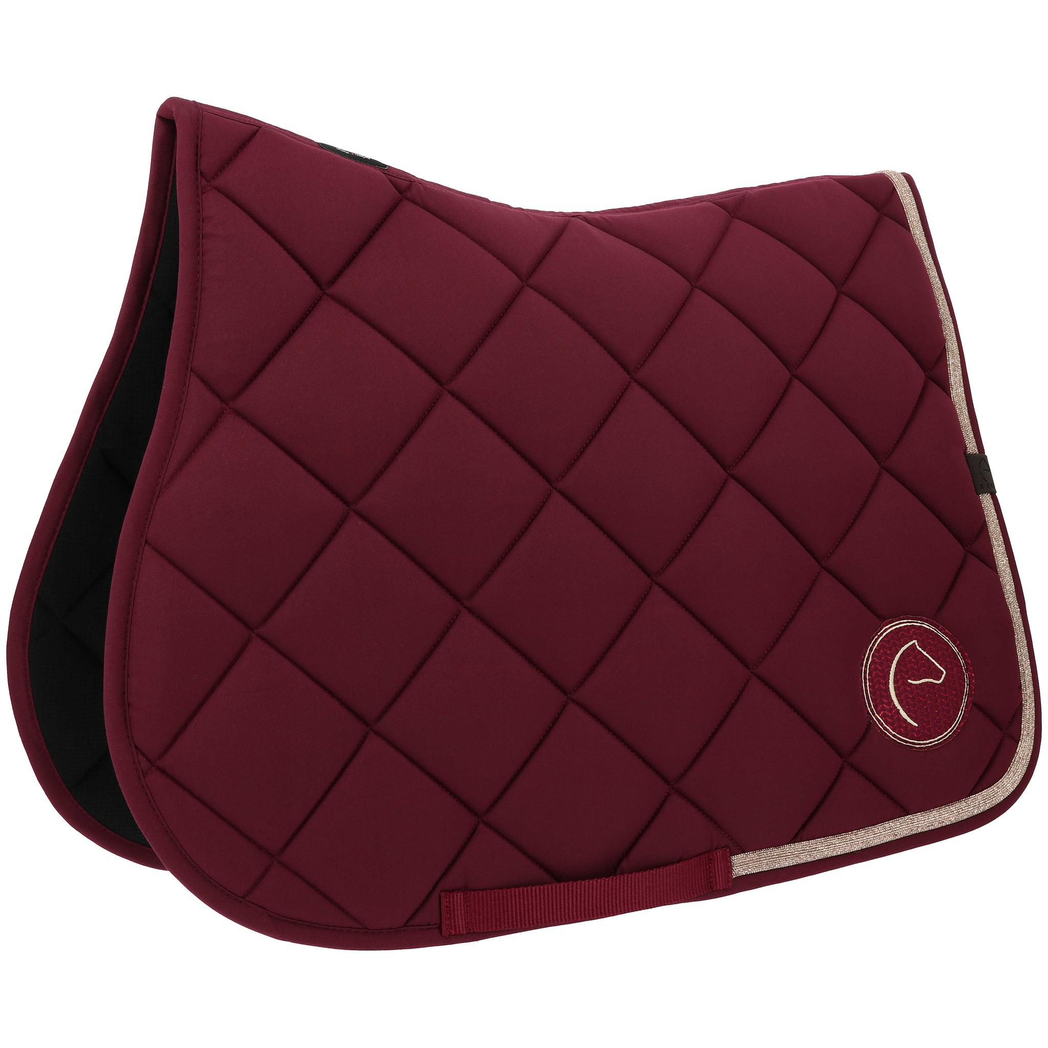 EQUITHÈME Badge 2.0 Saddle Pad - All purpose Burgundy 204783033