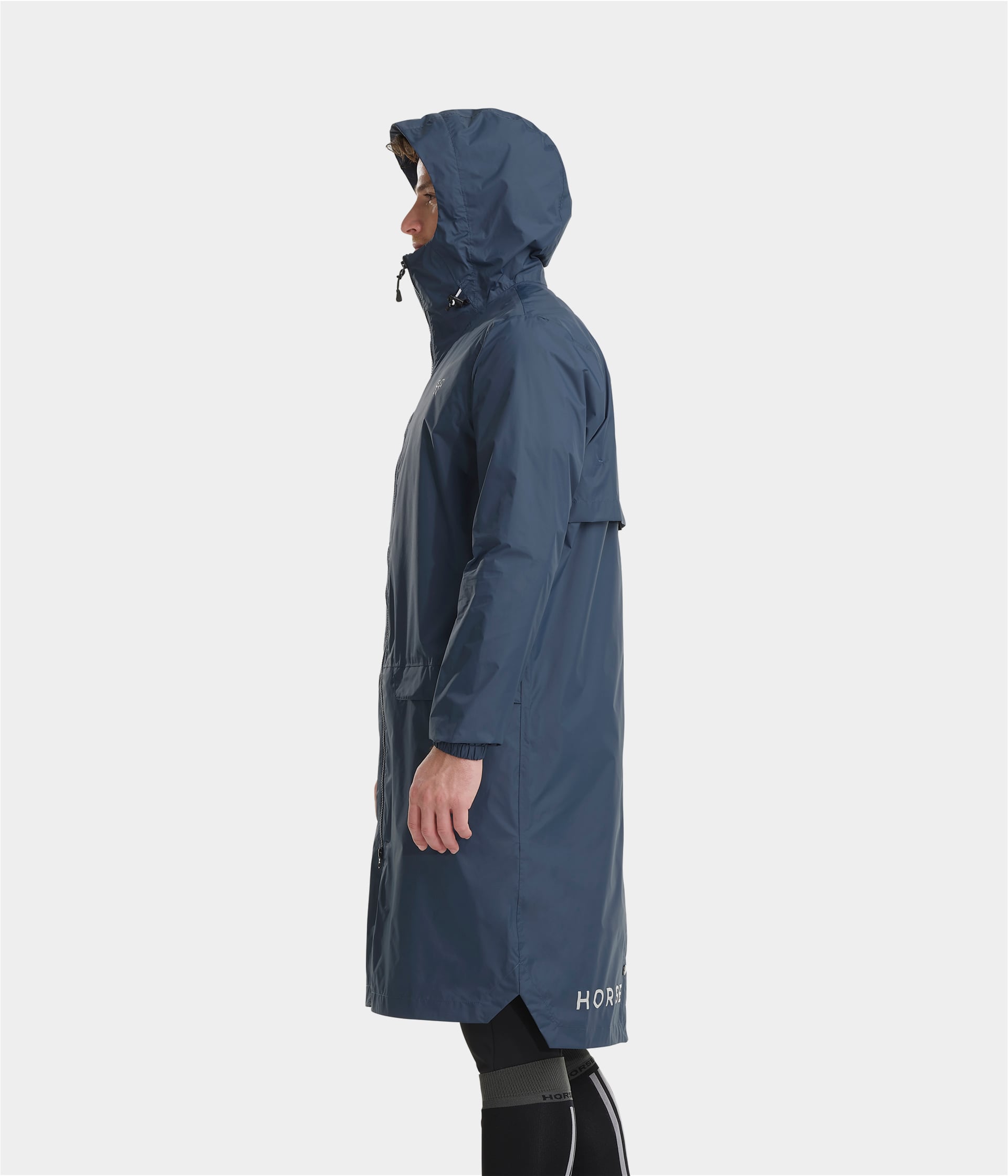 HORSE PILOT Long Raintech Jacket Men - Black