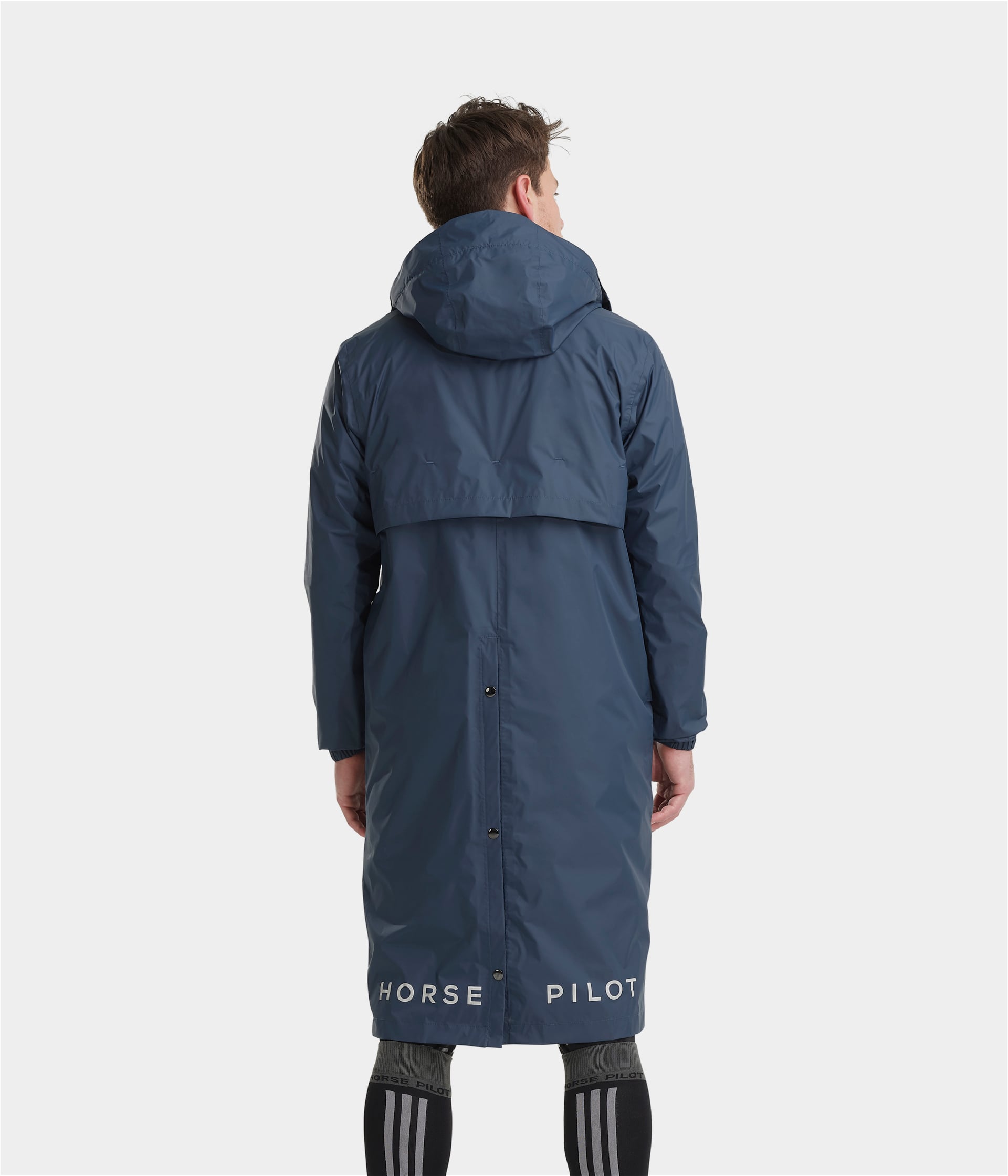 HORSE PILOT Long Raintech Jacket Men - Black
