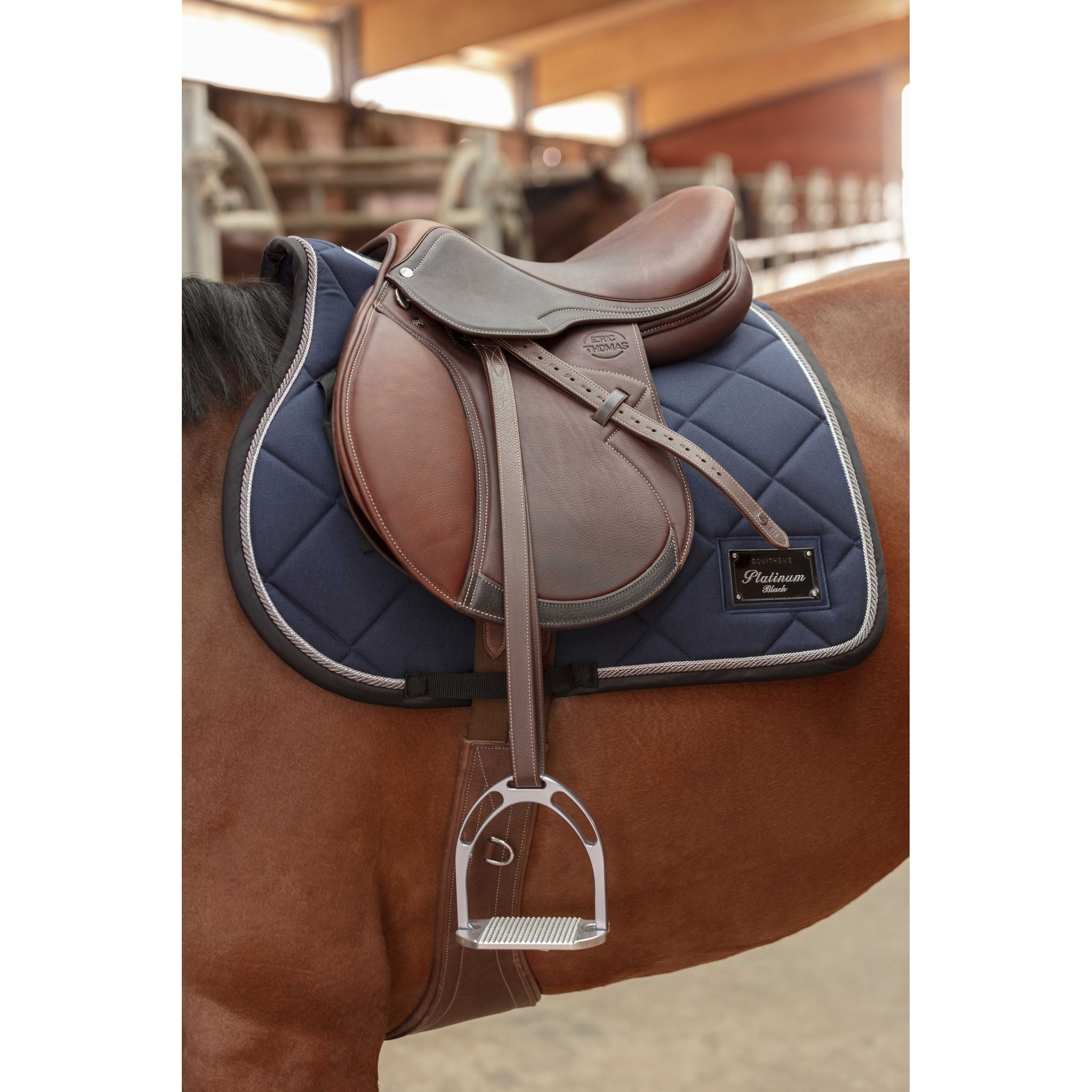 Eric Thomas DTA Jump Saddle - Doubled Leather Havana - 129318170_ambi_3