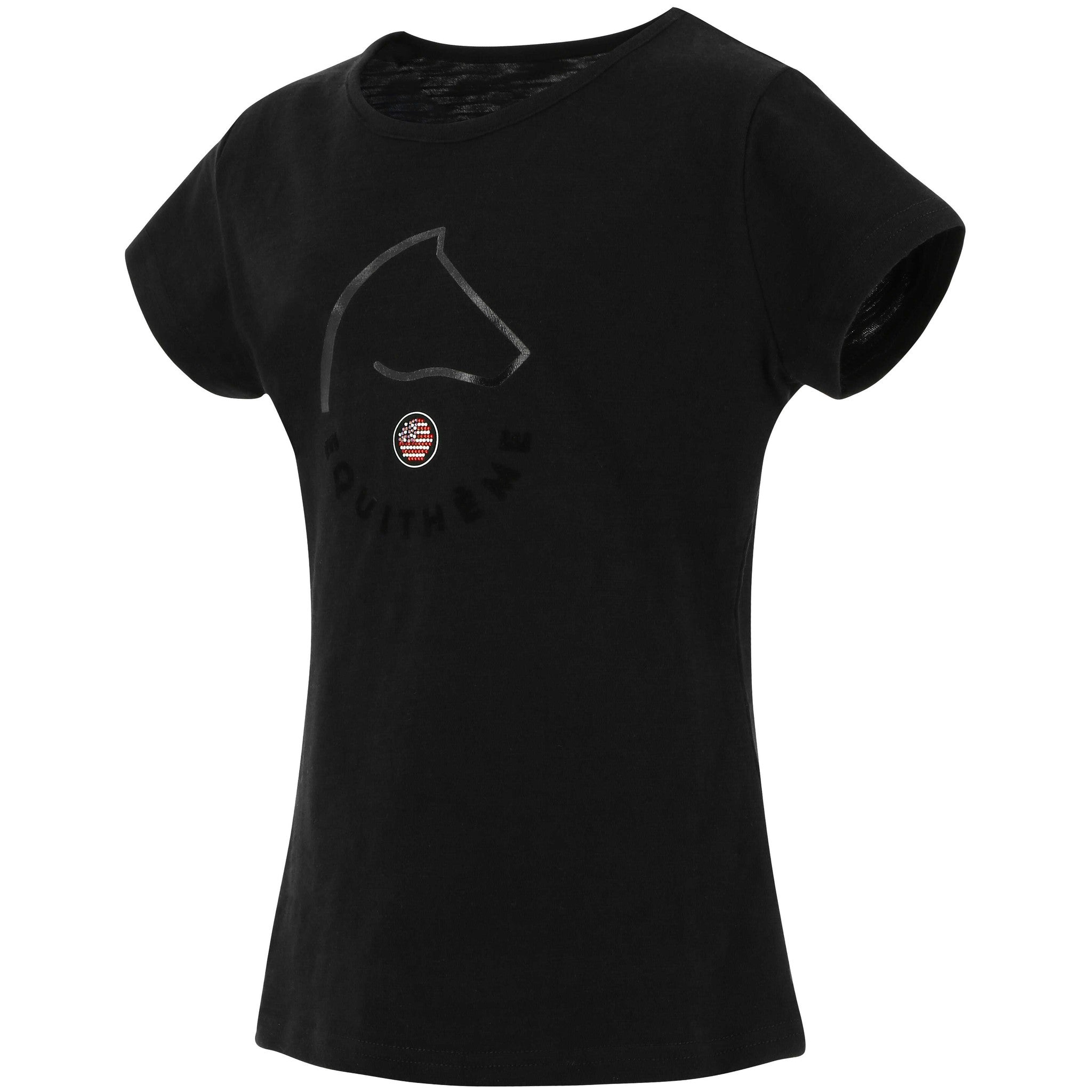 EQUITHÈME Claire T-shirt - Kids - Black - 963069210_packshot_2