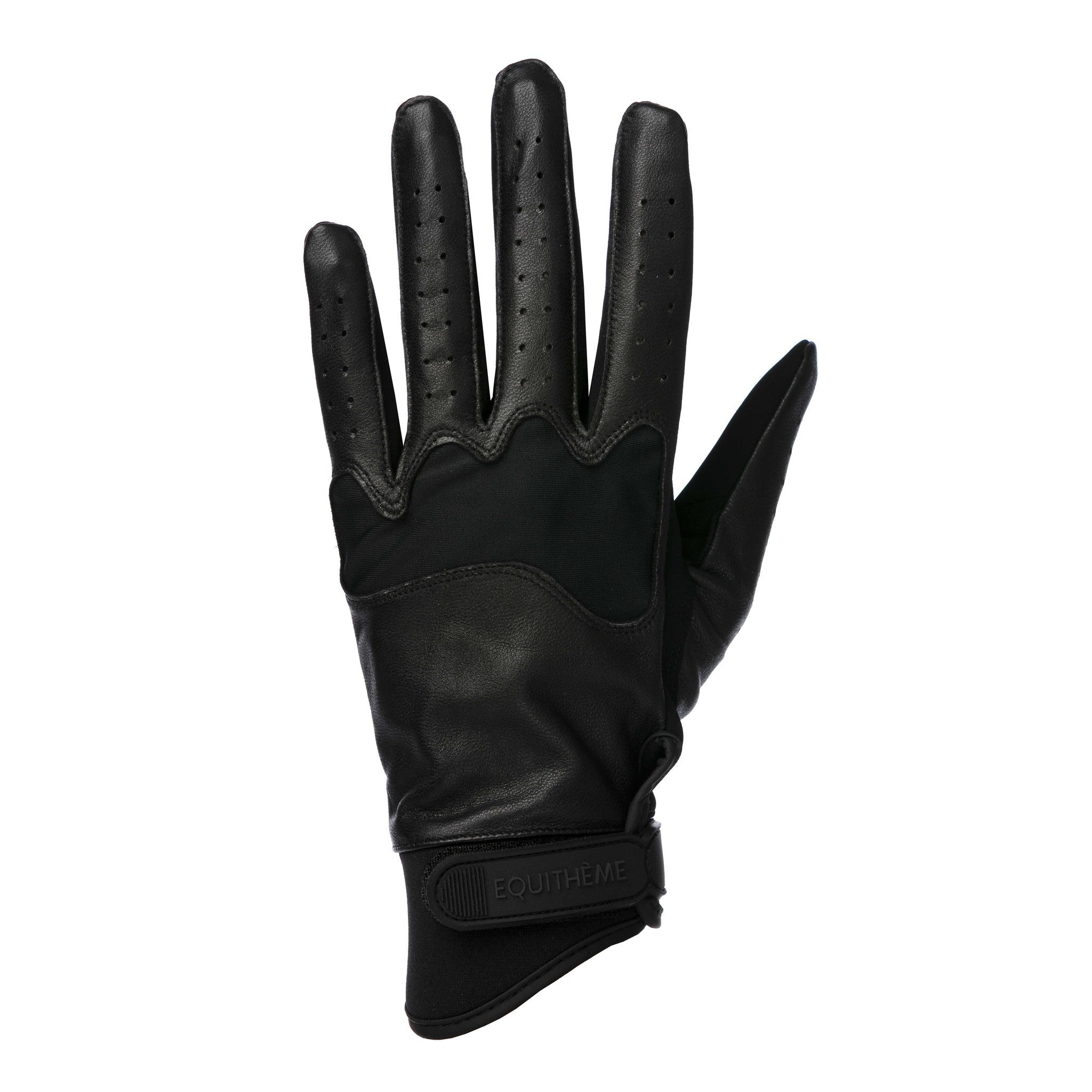 EQUITHÈME Soft Leather Gloves Black 930325023