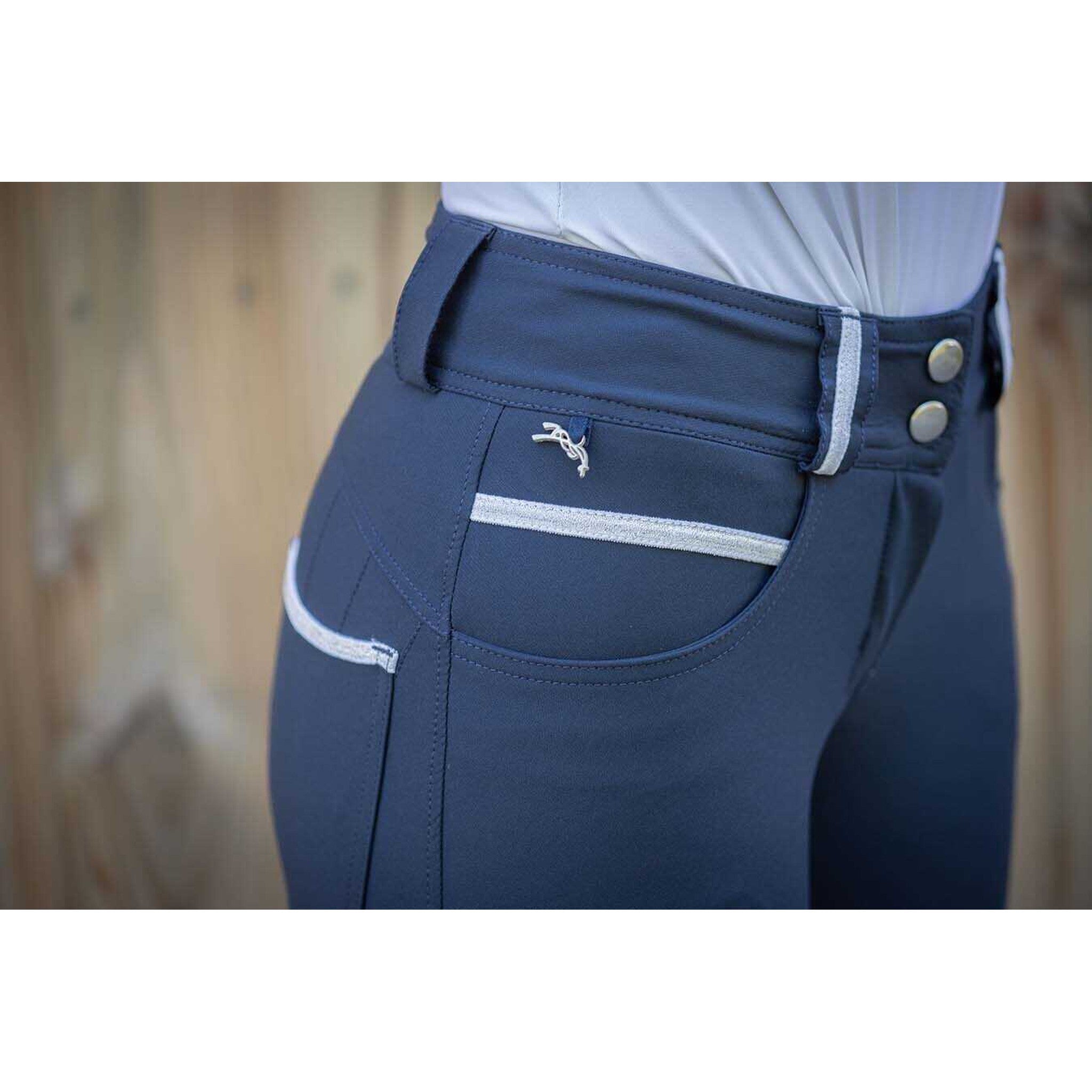 Penelope Fun Pushup Riding Pants with Silicone Full Seat - Women's Navy blue - 979909734_zoom_2