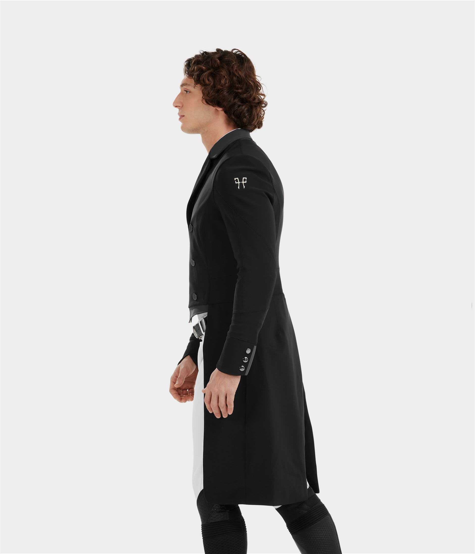 Horse Pilot Long Frac Jacket Men - Black