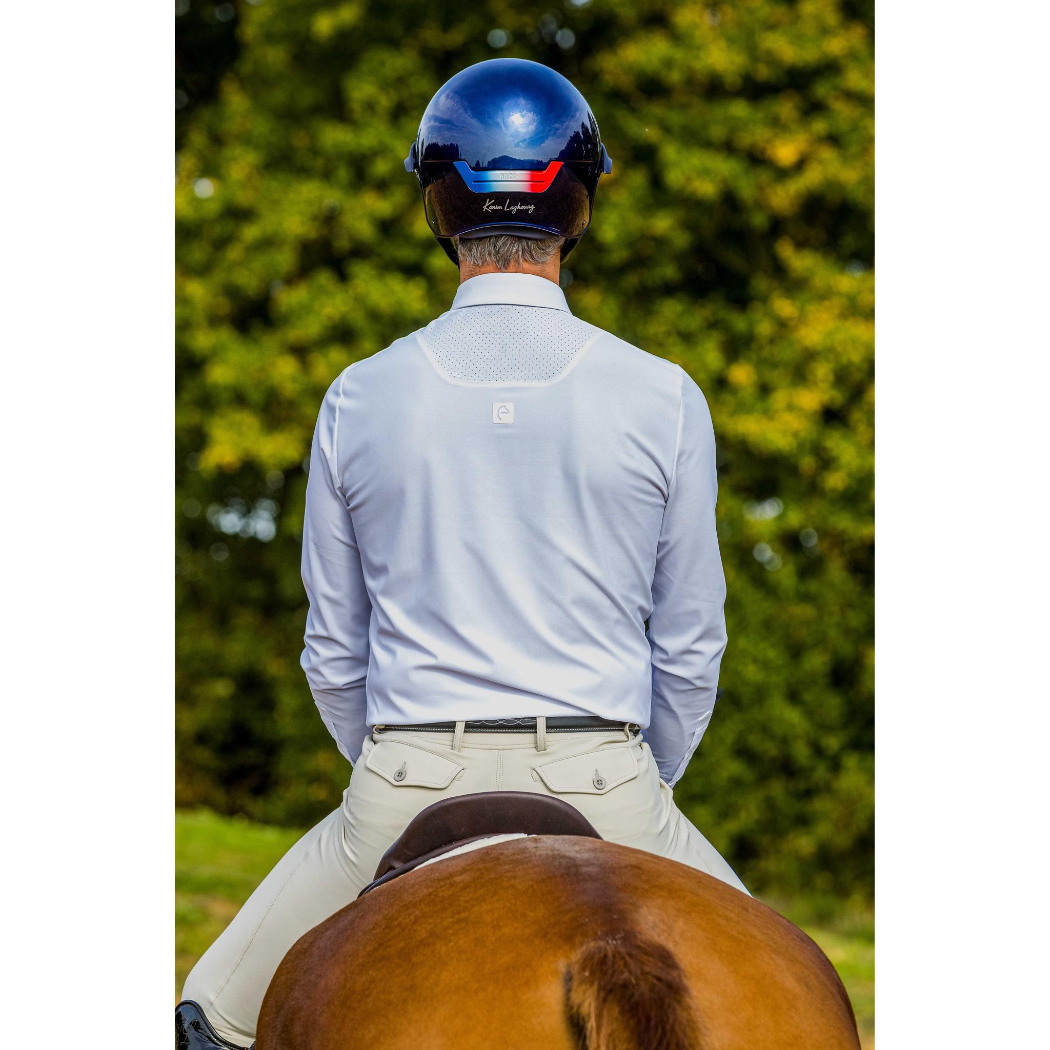 EQUITHÈME Long-Sleeved Competition Polo - Adrien White 962115013