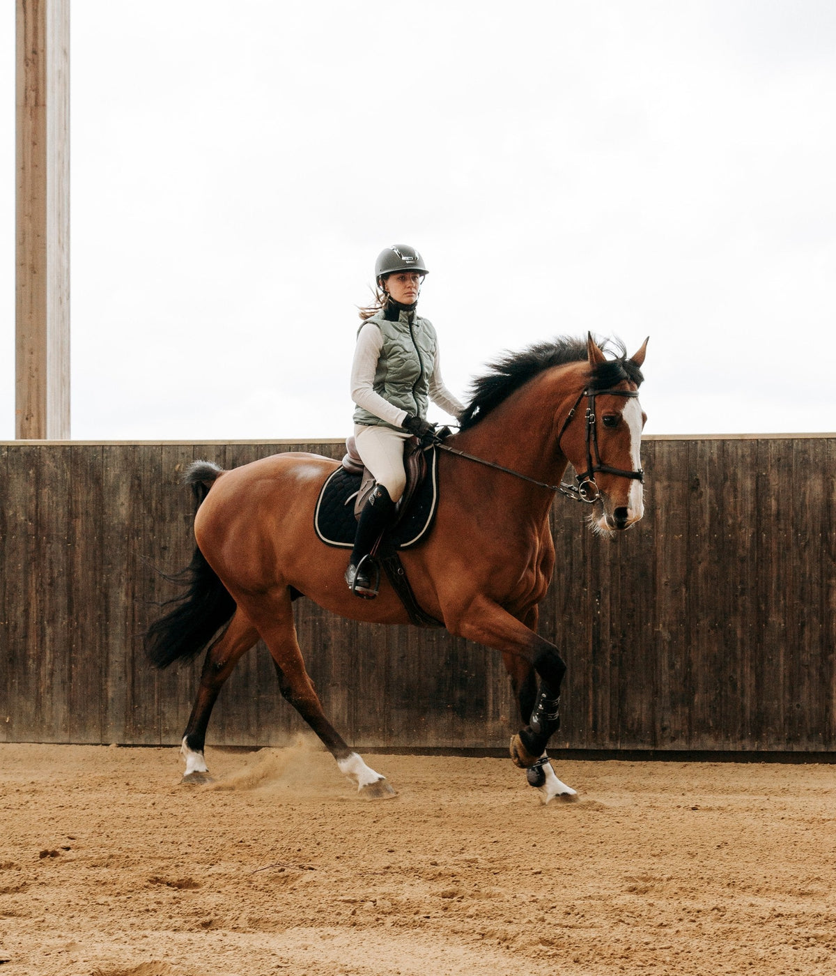 Horse Pilot Rider Vest Women - Smooth Green