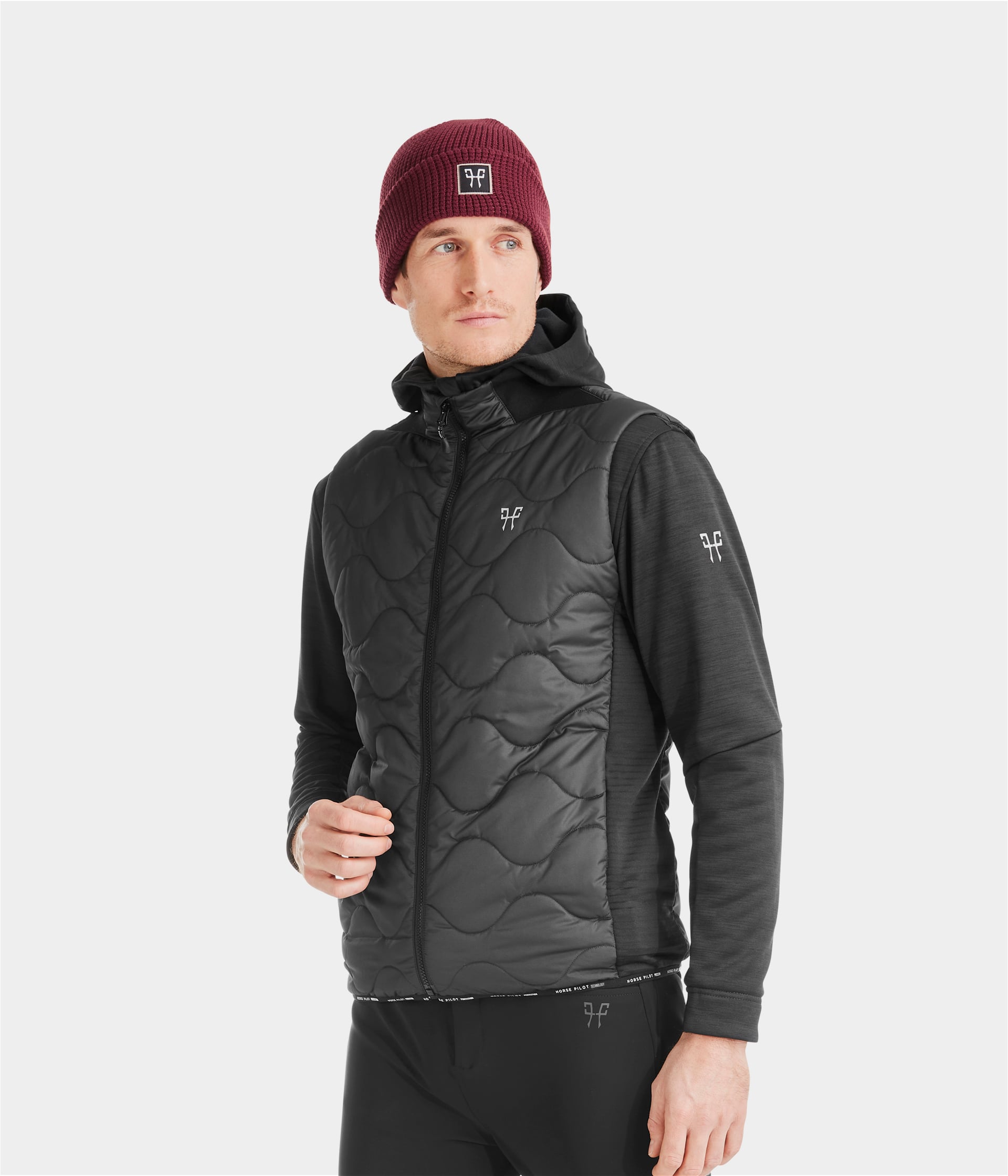 Horse Pilot Rider Vest Men - Black