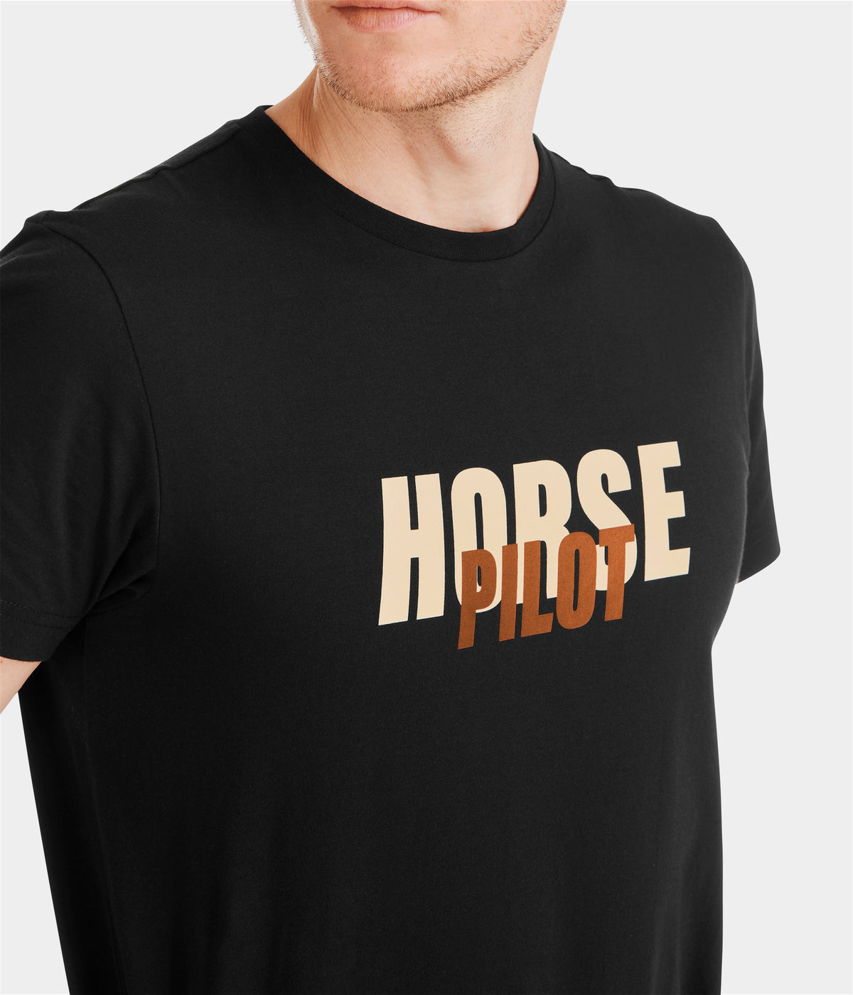 Horse Pilot Team Shirt Men - Black