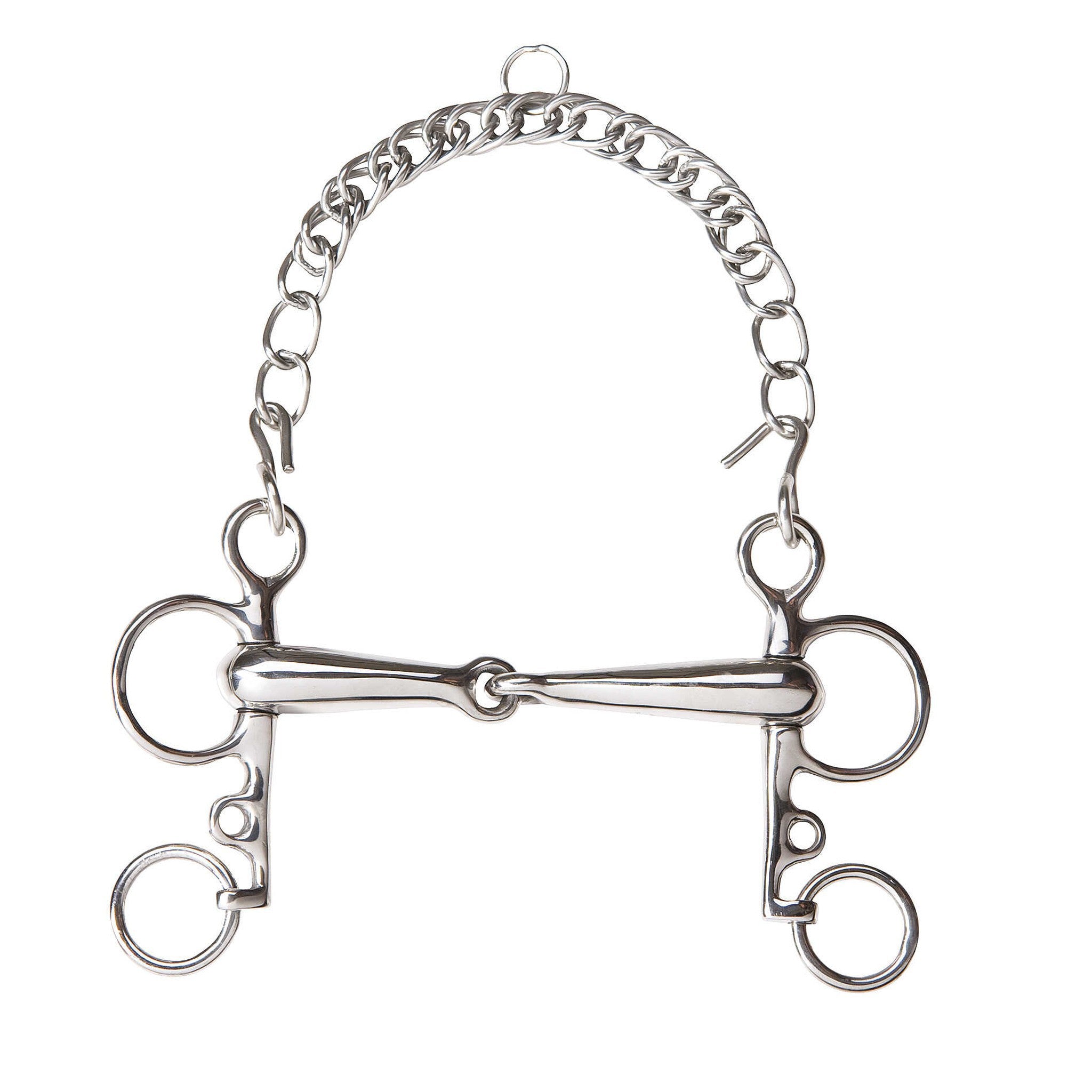 Jointed Pelham bit with short cheeks Feeling 604626125