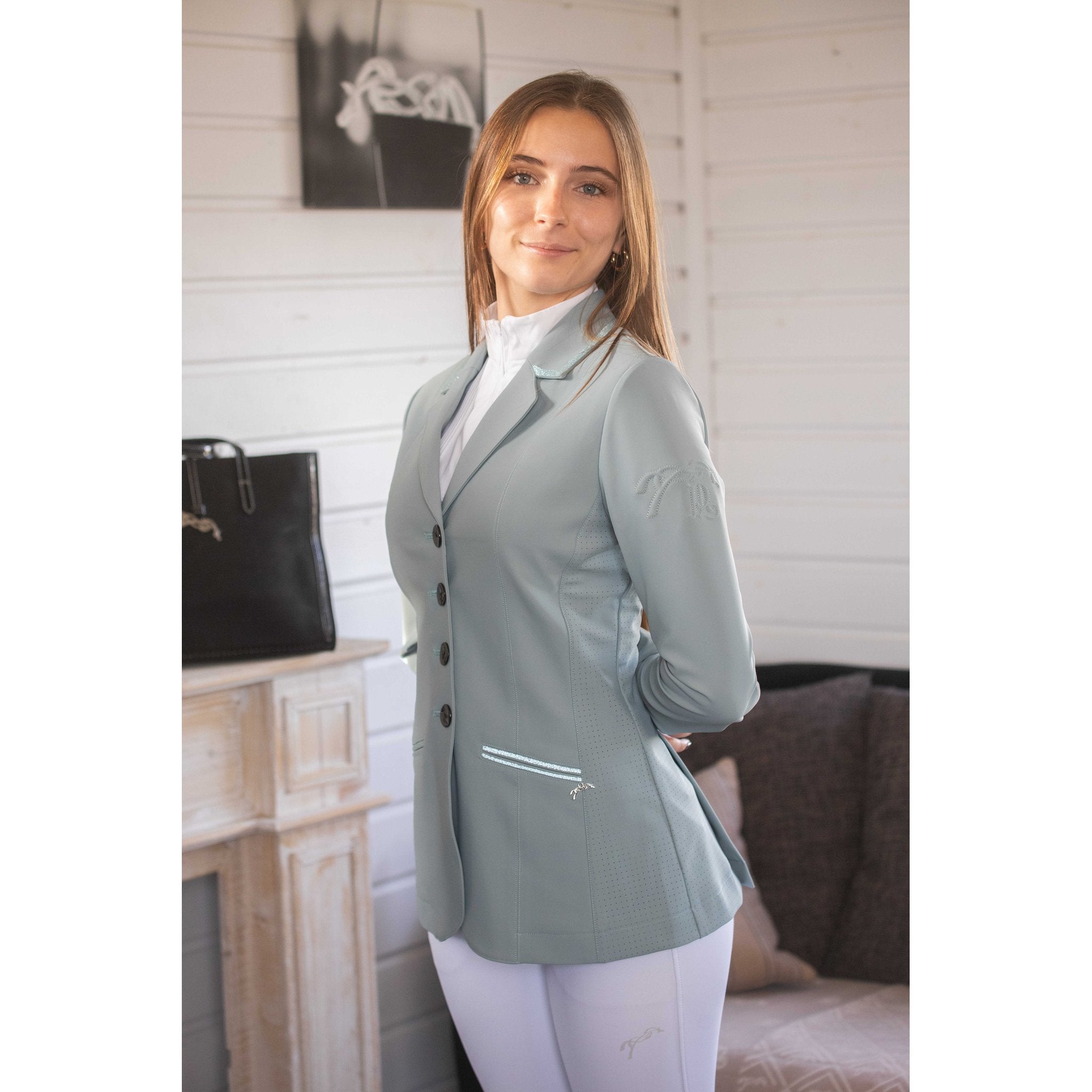 Penelope Calistrass Show Jacket - Ladies Sage Green - 988816834_ambi_2
