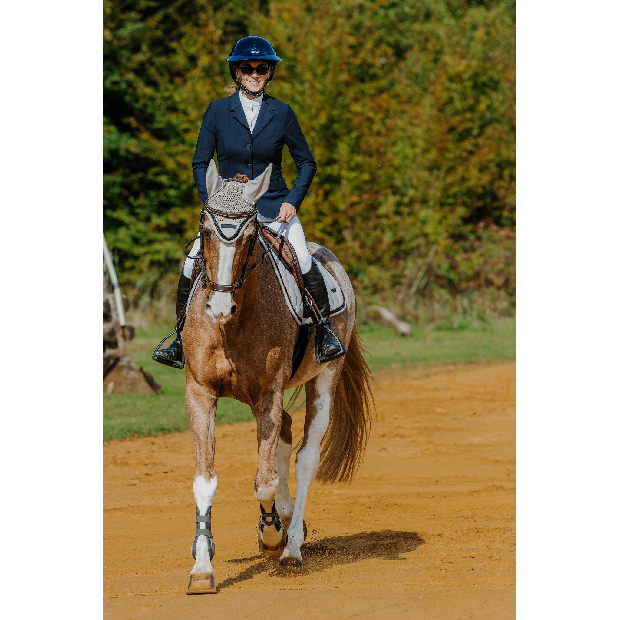 EQUITHÈME Pearl Fly Veil Taupe - 306888327_ambi_2