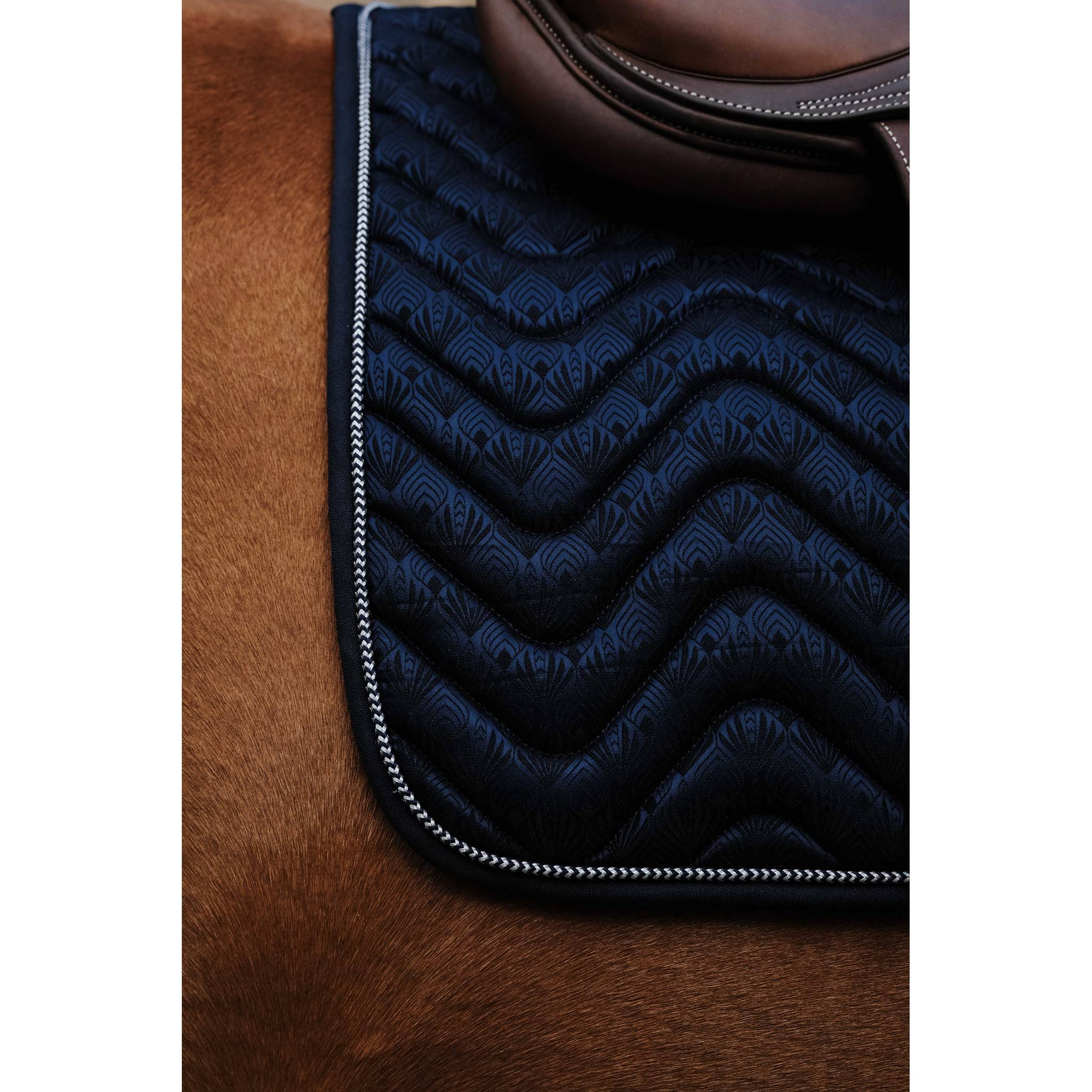 EQUITHÈME Brocart saddle pad - All purpose Navy blue 204002007