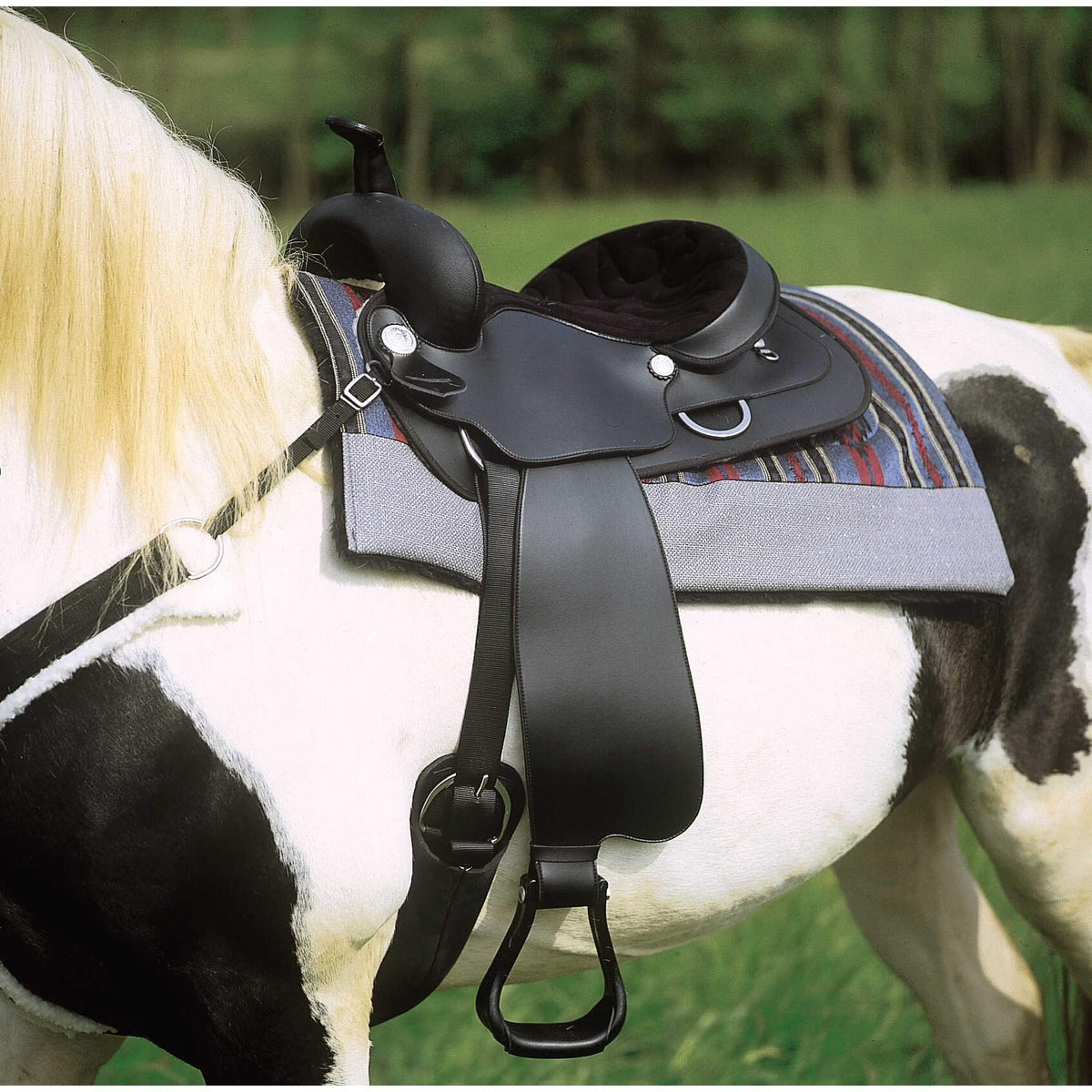 Wintec Synthetic Western Saddle - Black - 800200150_ambi_1