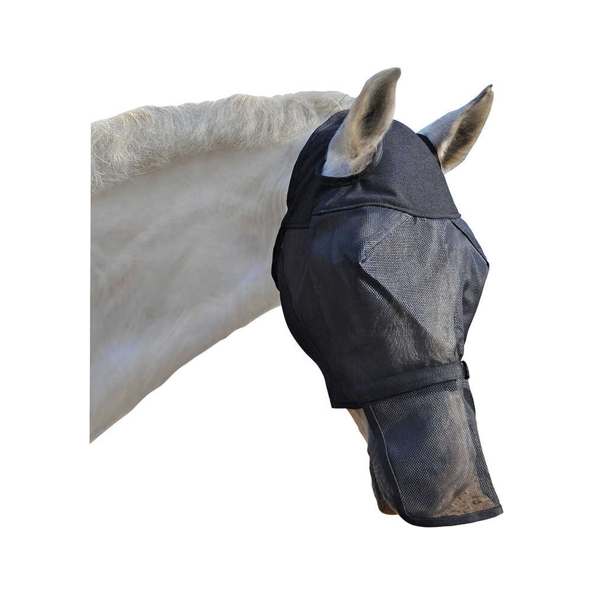 Absorbine Ultrashield Fly Mask with Nose Guard and Earless Design Black - 383305006_packshot_2