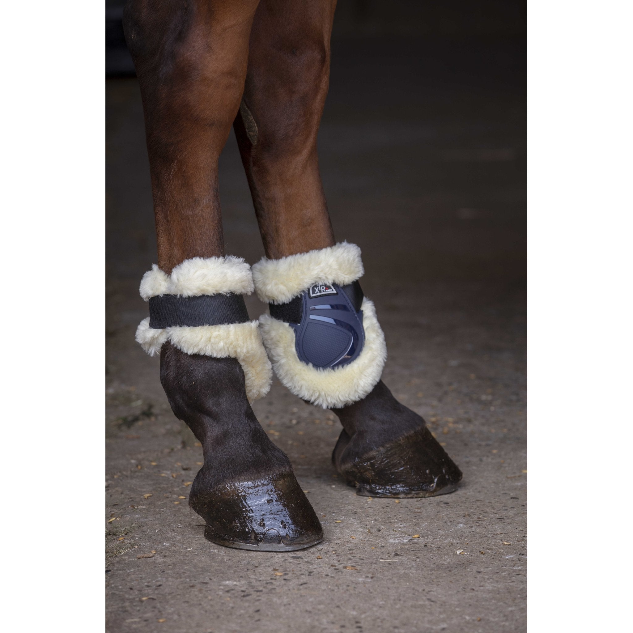Norton XTR Sheepskin Fetlock Boots - Navy blue - 530671073_ambi_2