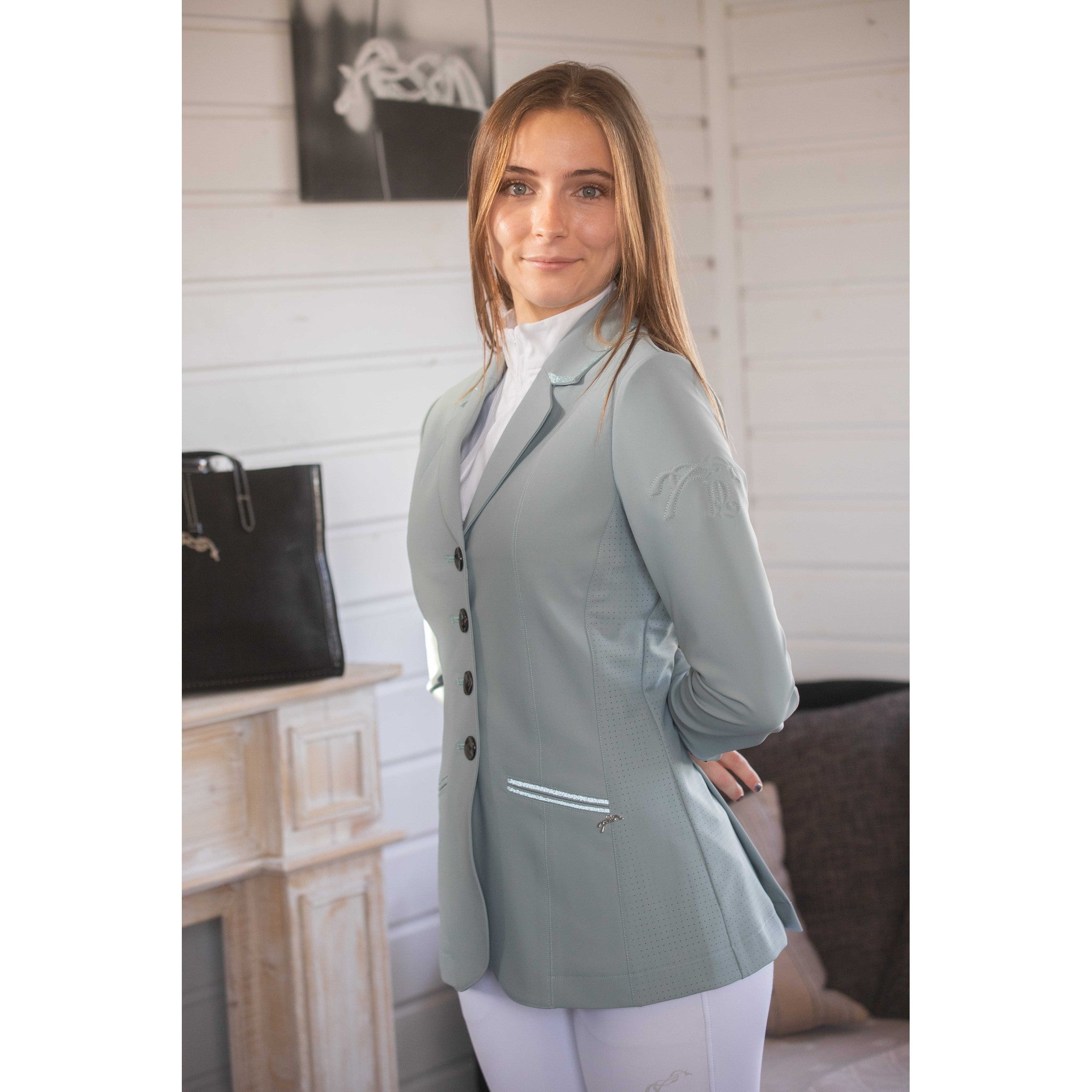 Penelope Calistrass Show Jacket - Ladies Sage Green - 988816834_ambi_1