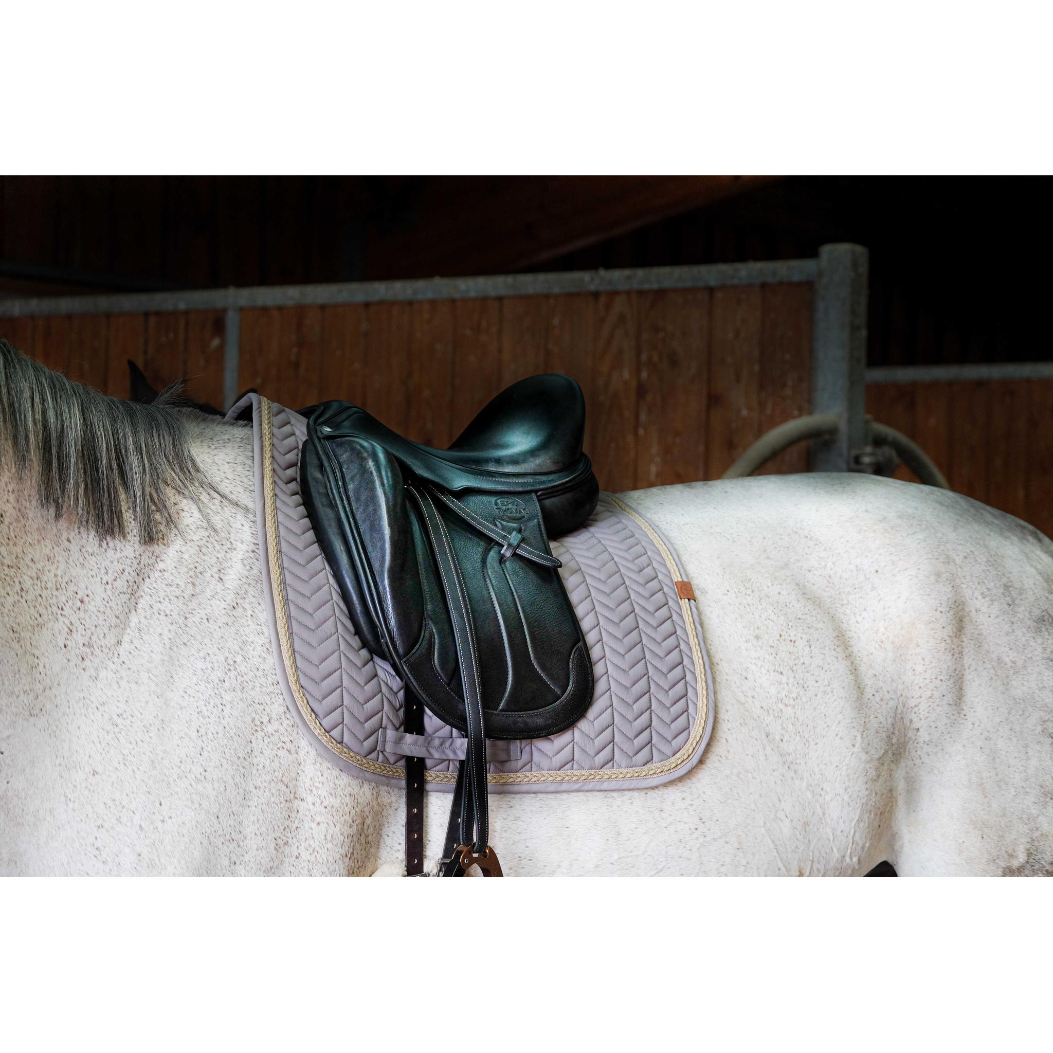 EQUITHÈME Softy Dressage Saddle Pad Light grey - 204766021_ambi_2