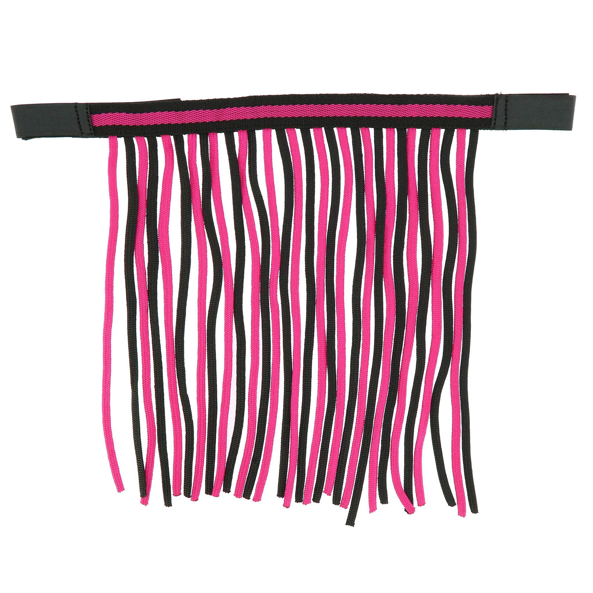 Norton bowband with fly fringes Black/raspberry 306730323